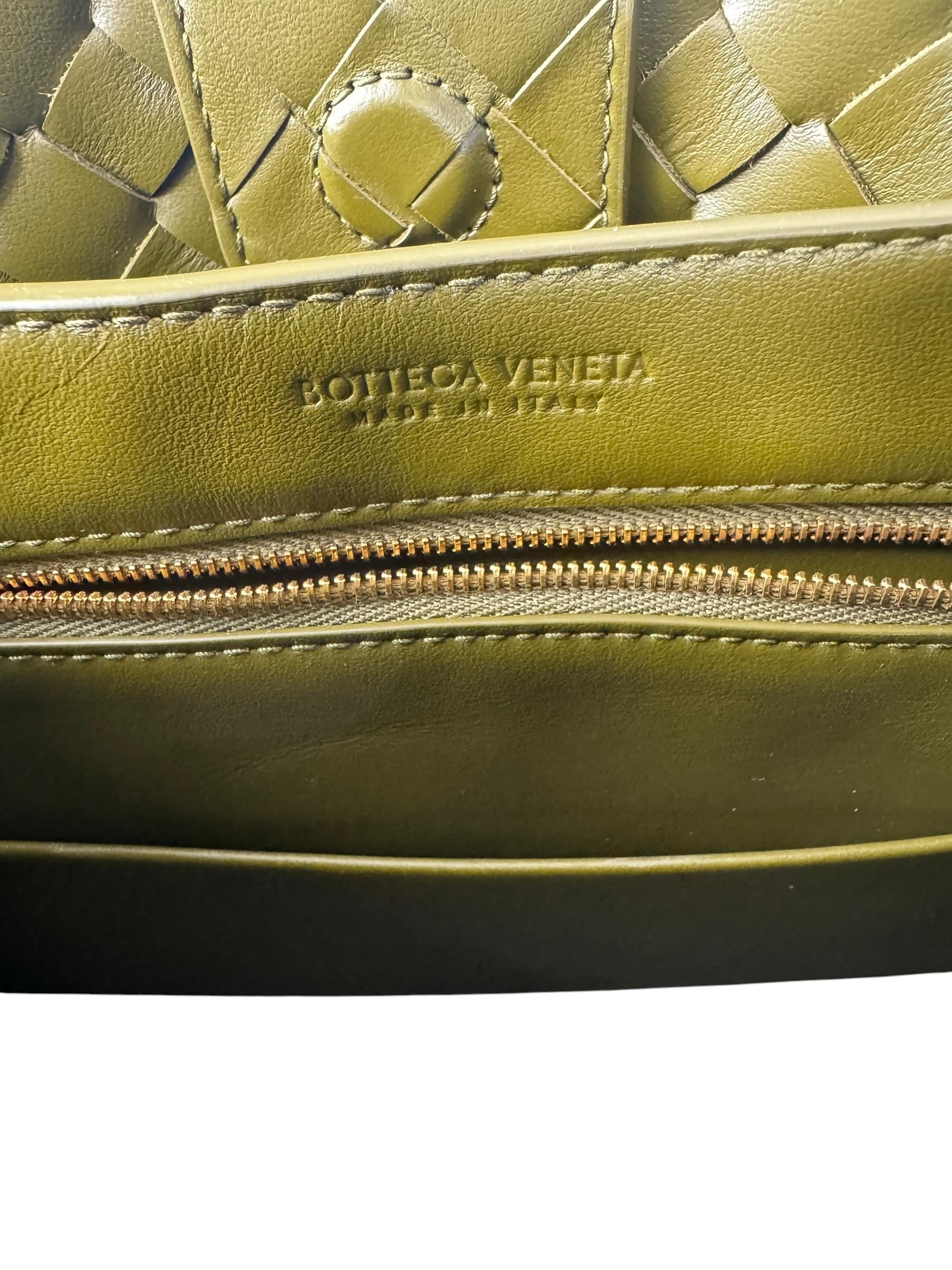 BOTTEGA VENETA KHAKI SUEDE SMALL ANDIAMO BAG