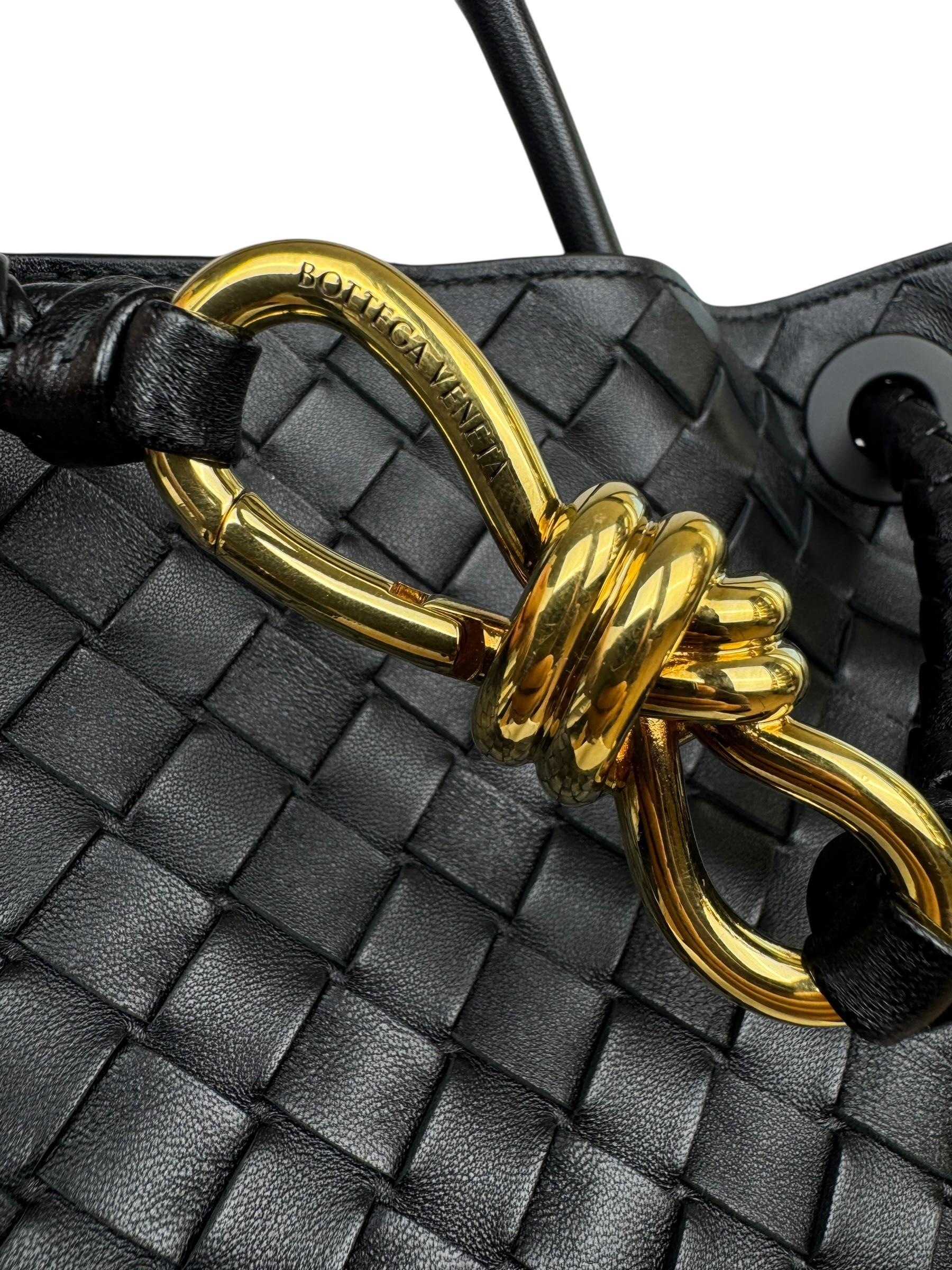 BOTTEGA VENETA MEDIUM BLACK ANDIAMO BAG