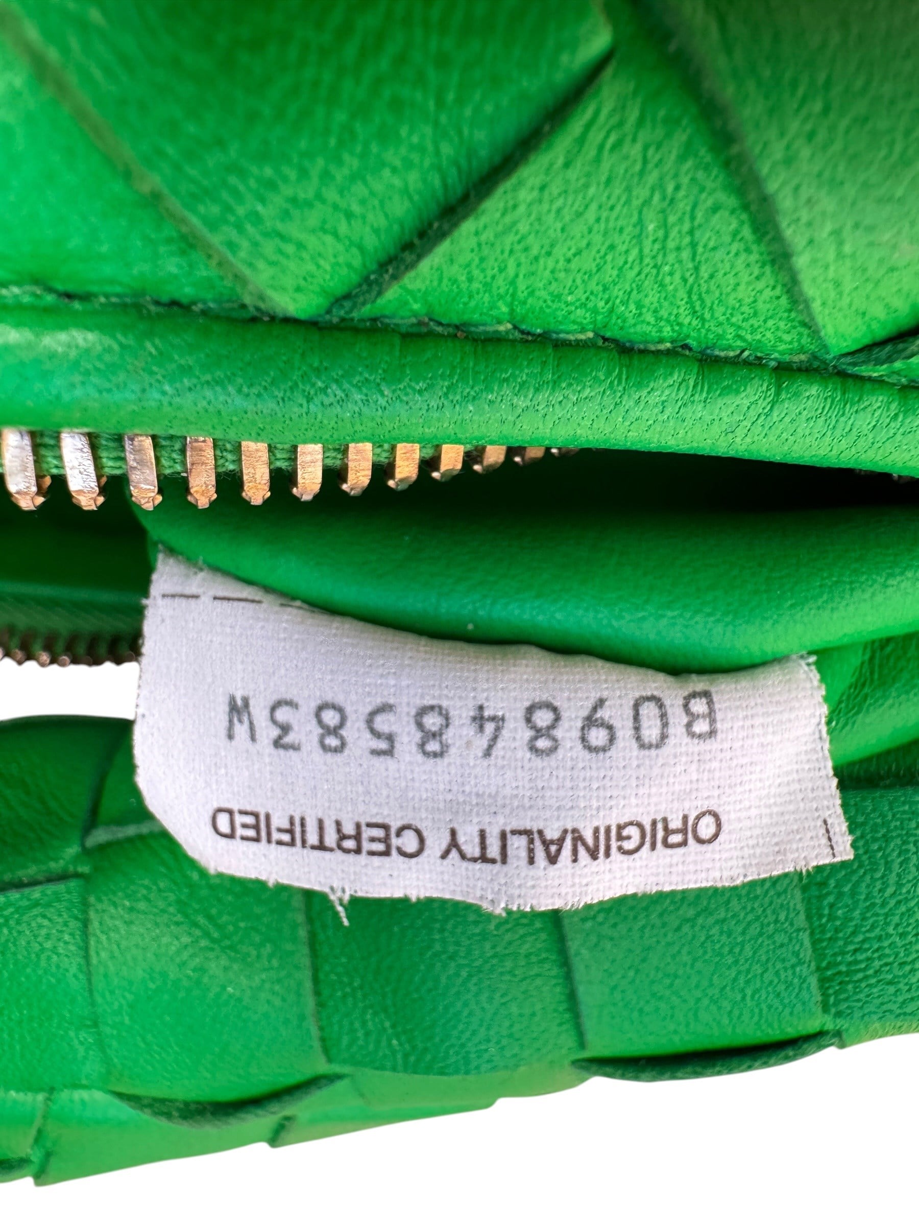 BOTTEGA VENETA MINI GREEN JODIE BAG