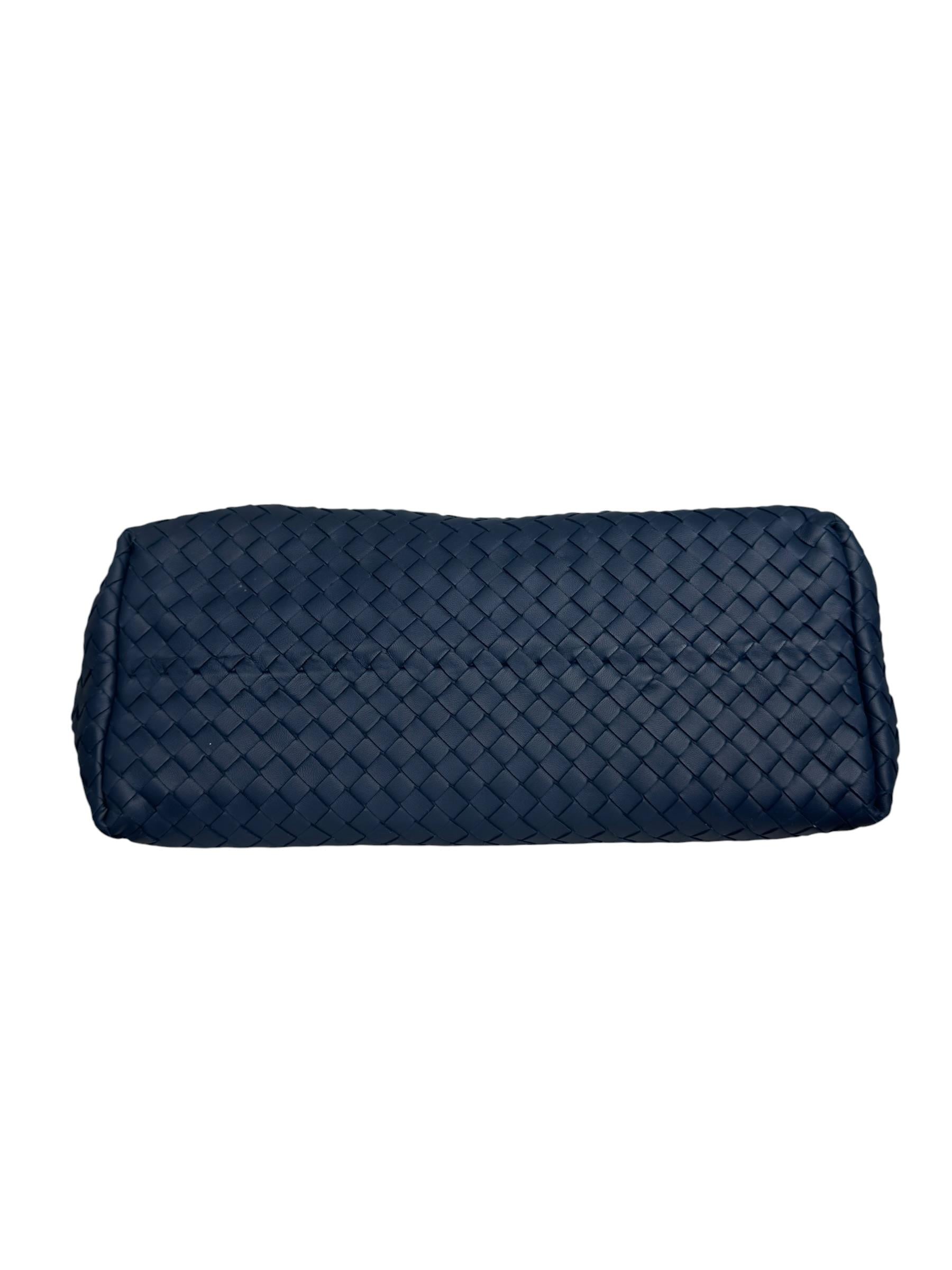BOTTEGA VENETA NAVY INTRECCIATO HOBO BAG