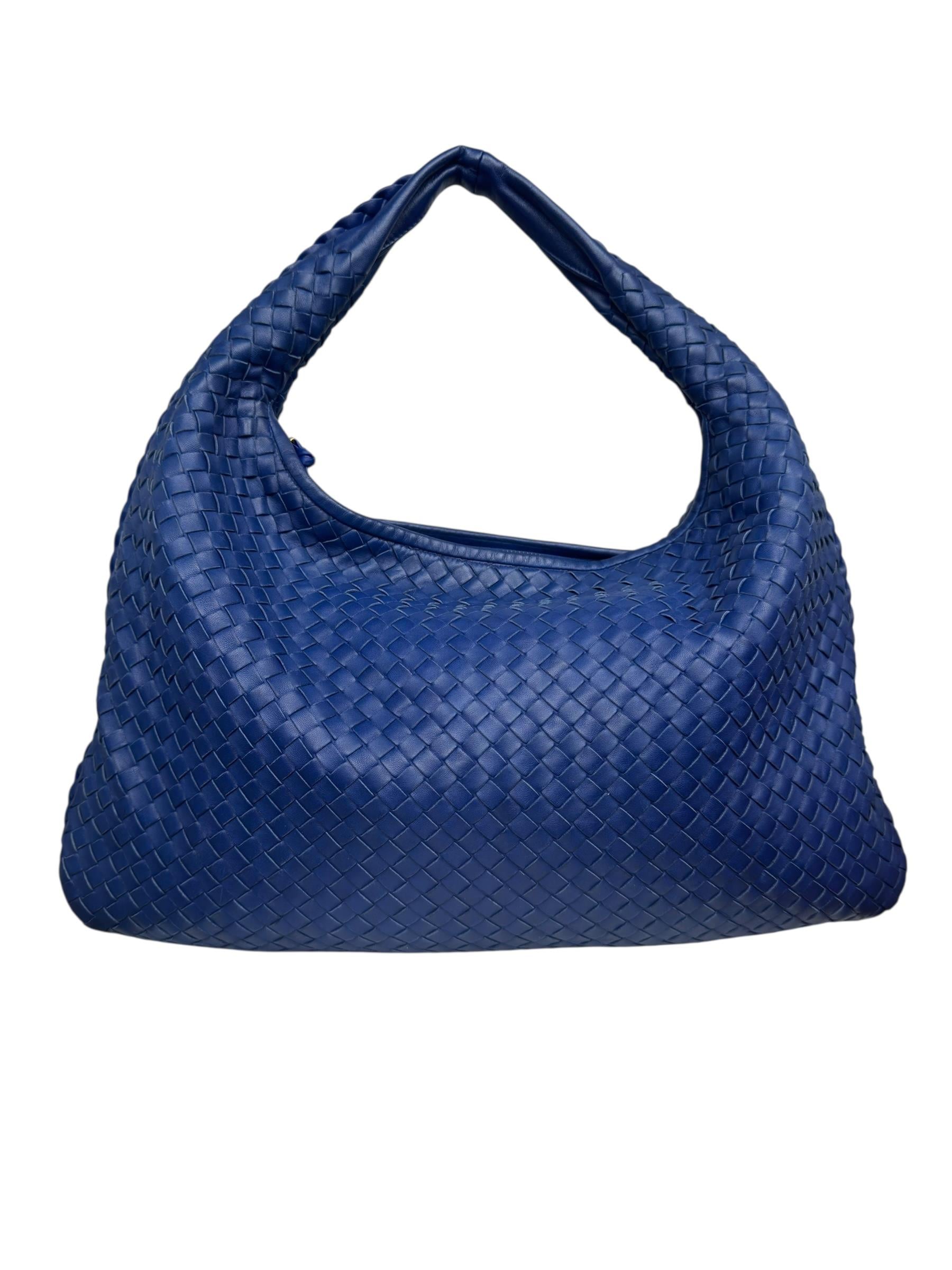 BOTTEGA VENETA NAVY INTRECCIATON HOBO BAG