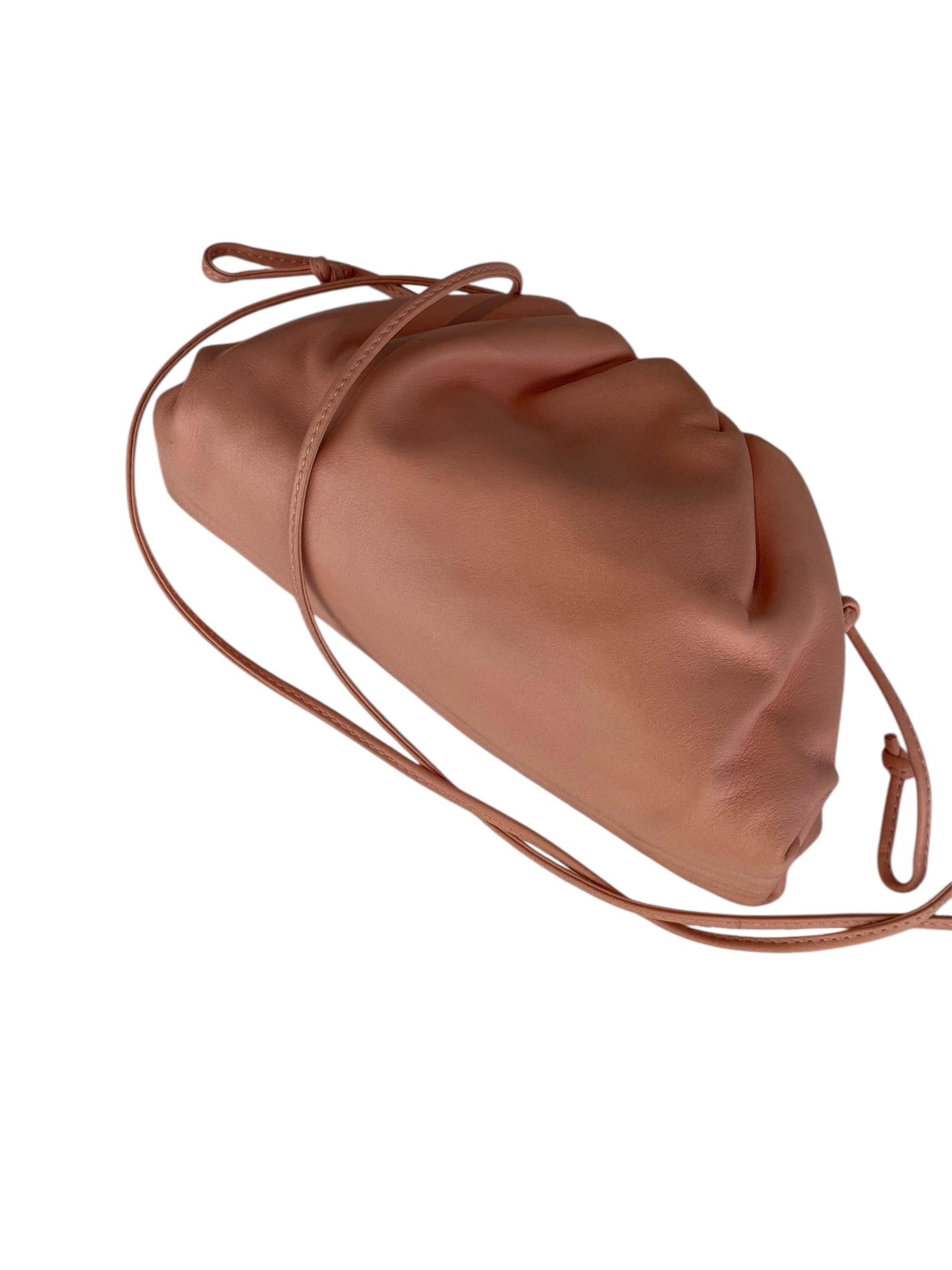BOTTEGA VENETA PINK MINI POUCH CLUTCH BAG
