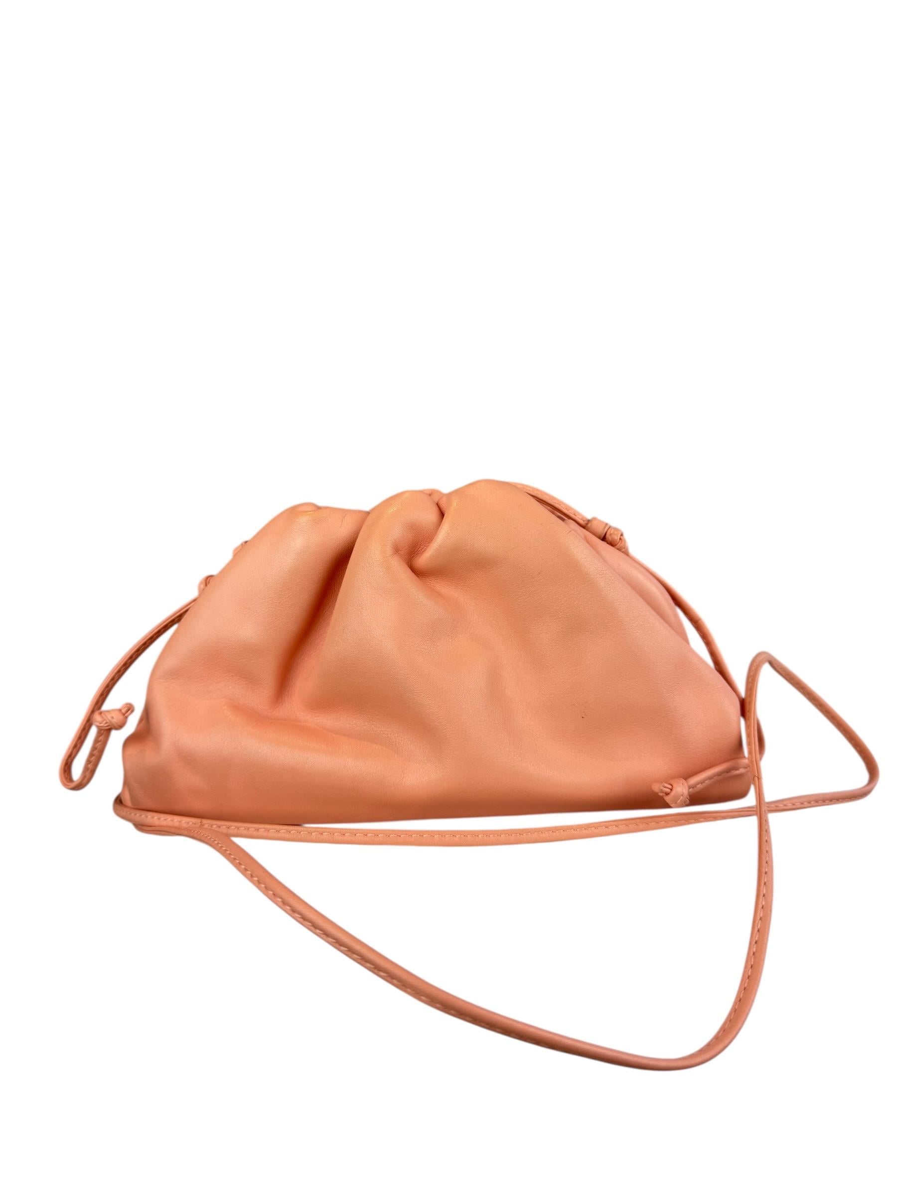 BOTTEGA VENETA PINK MINI POUCH CLUTCH BAG