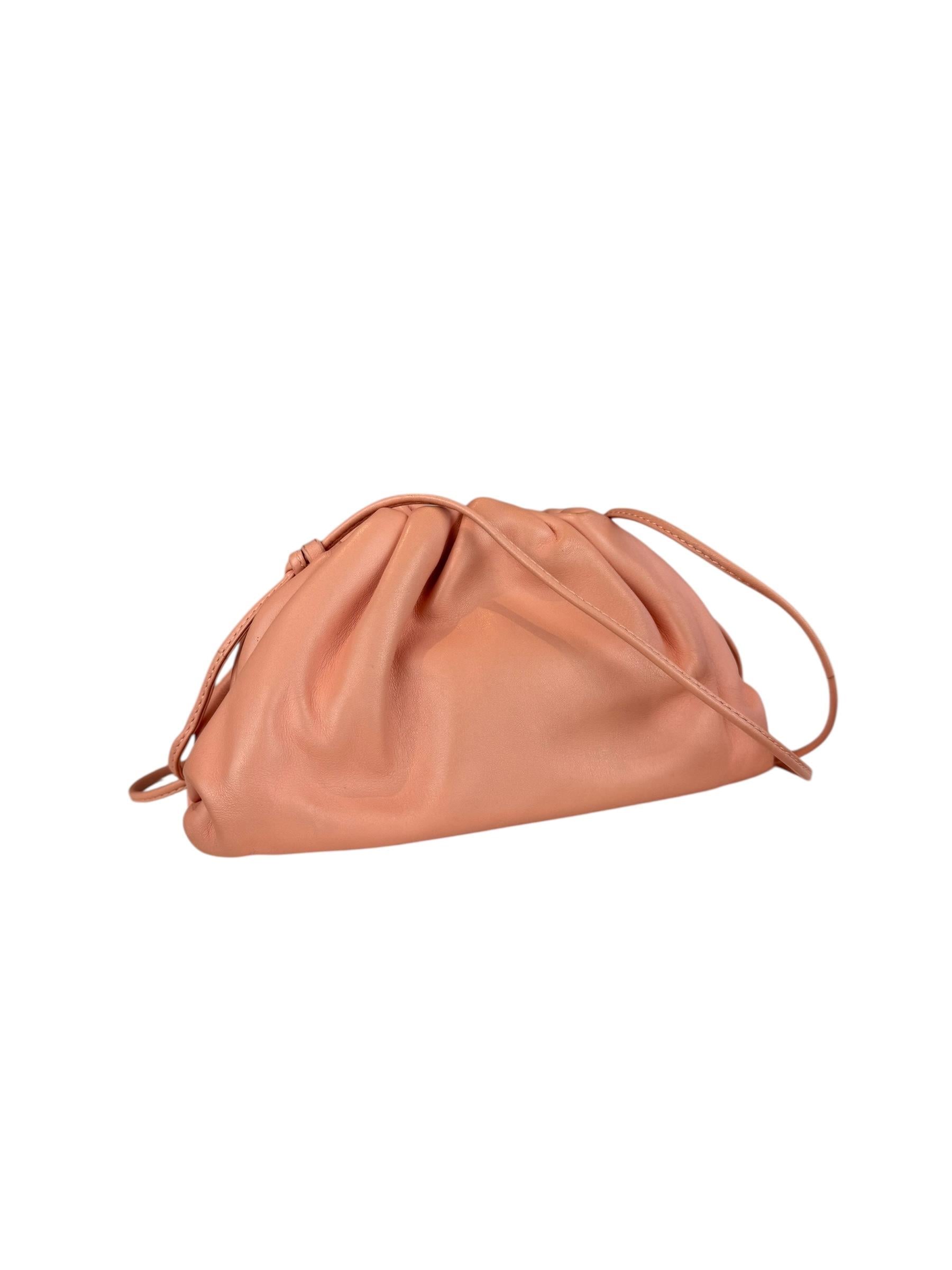 BOTTEGA VENETA PINK MINI POUCH CLUTCH BAG