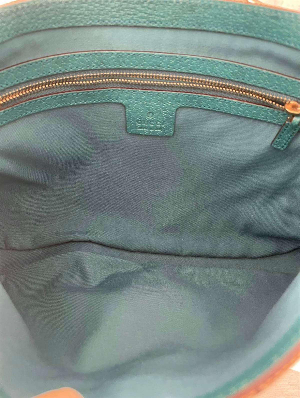 BROWN/BLUE JACKIE SHOULDER BAG