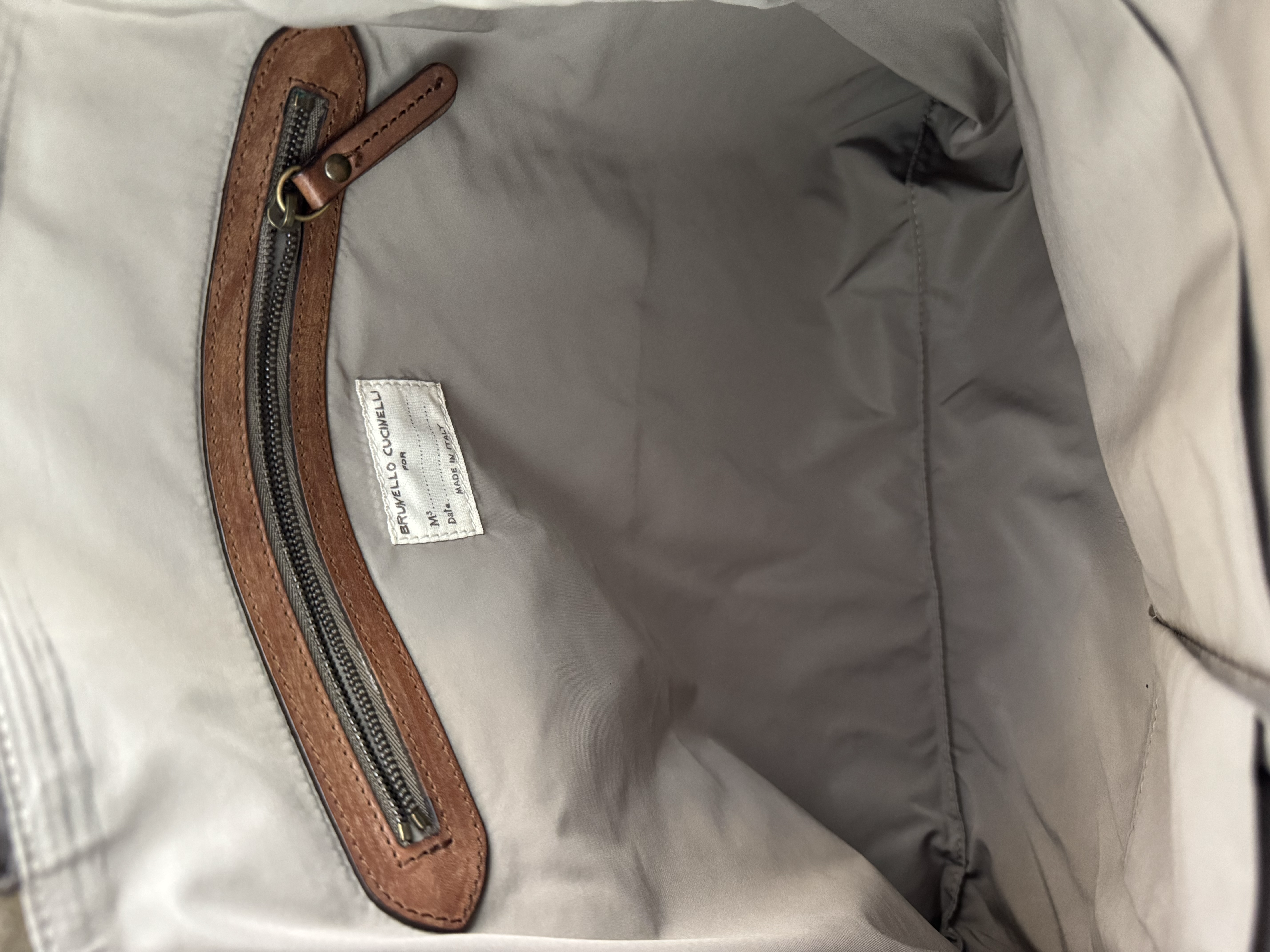 BRUNELLO CUCINELLI MINK LEATHER TOTE BAG