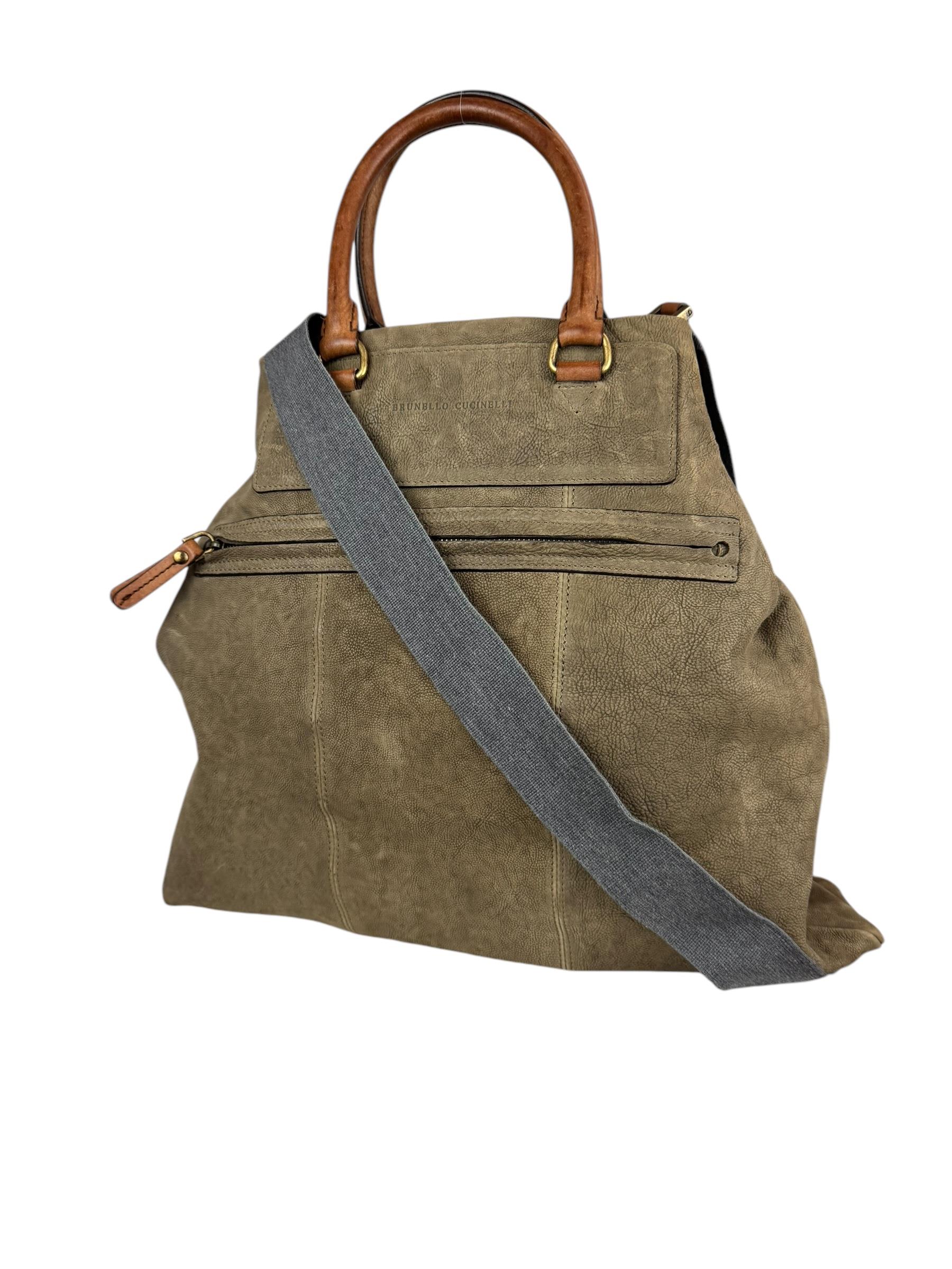 BRUNELLO CUCINELLI MINK LEATHER TOTE BAG