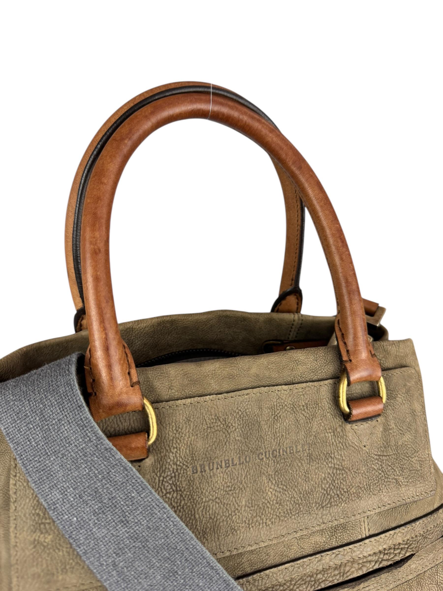 BRUNELLO CUCINELLI MINK LEATHER TOTE BAG