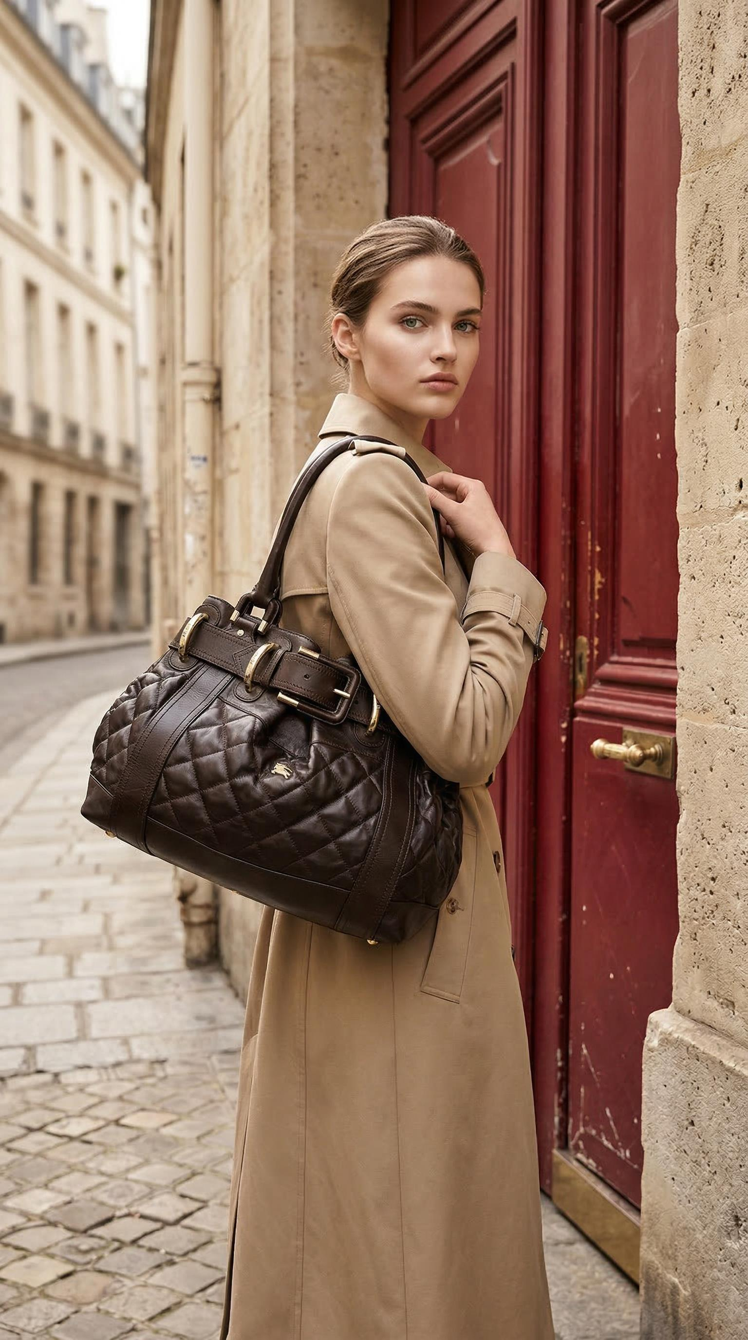 BUBERRY BROWN BEATON 2000S HANDBAG