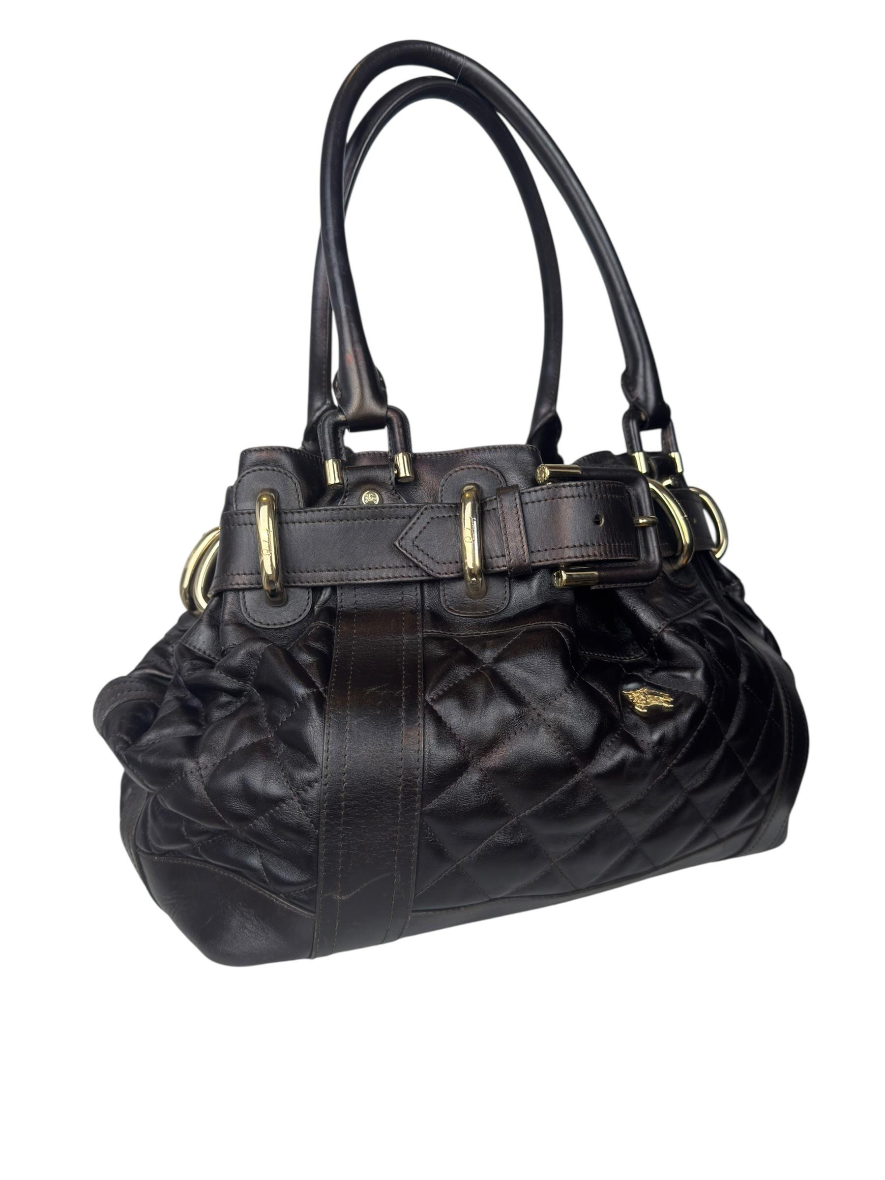 BUBERRY BROWN BEATON 2000S HANDBAG