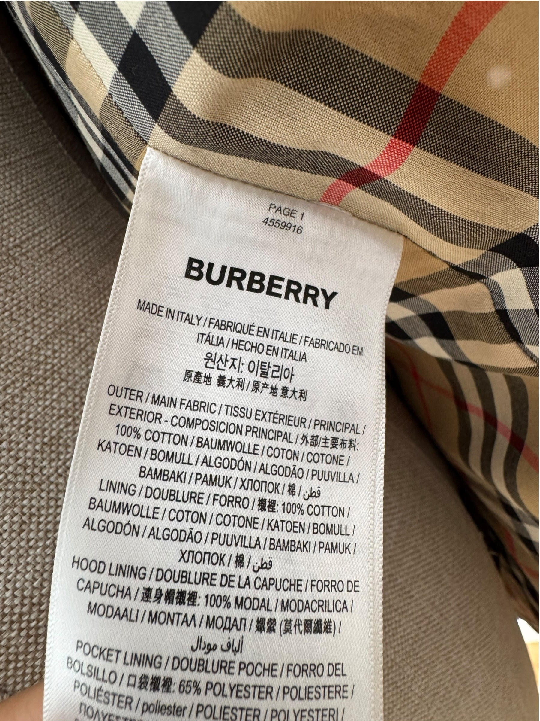 BURBERRY BLACK COTTON PANCHO JACKET