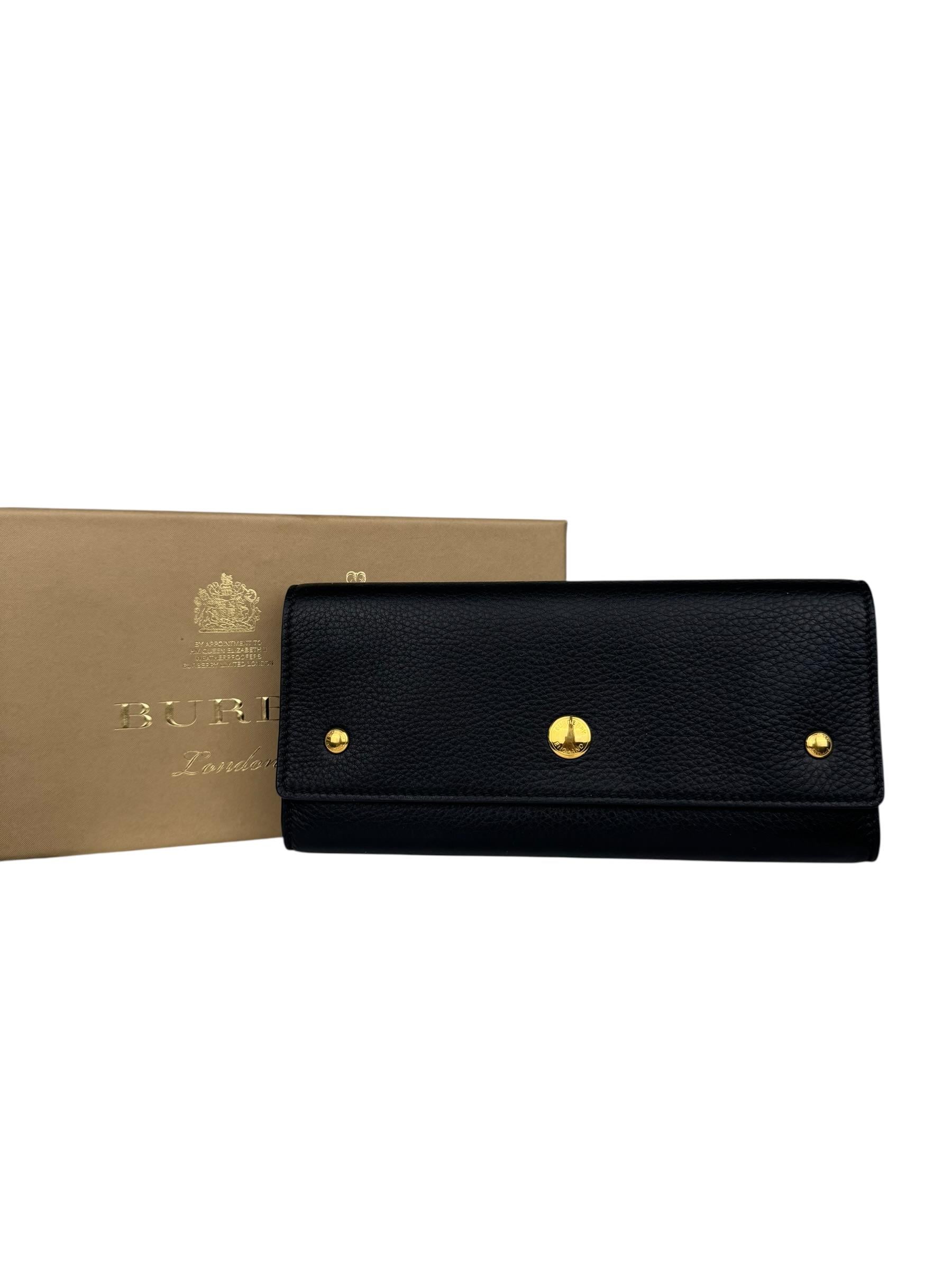 BURBERRY BLACK LEATHER WALLET