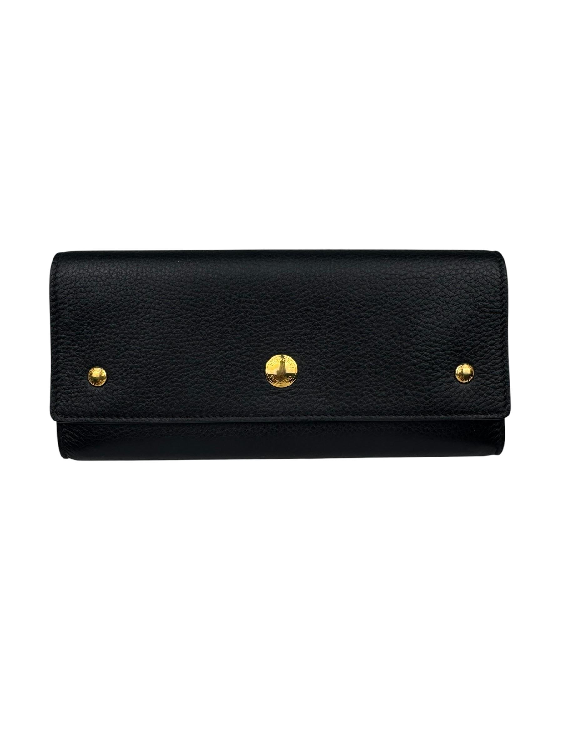 BURBERRY BLACK LEATHER WALLET