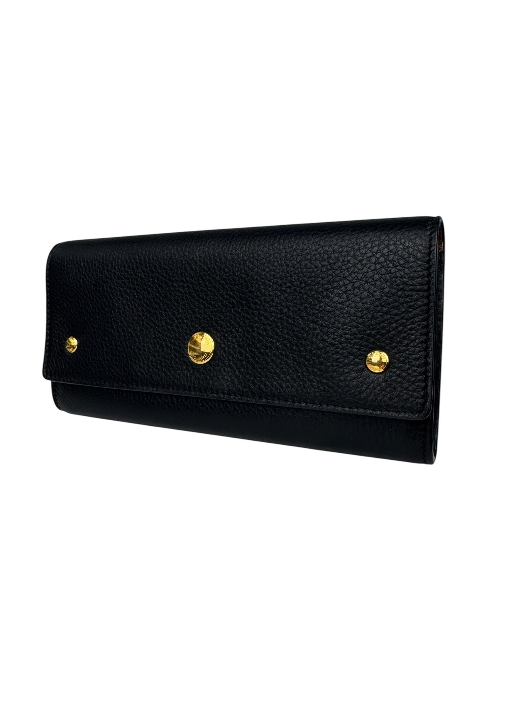BURBERRY BLACK LEATHER WALLET