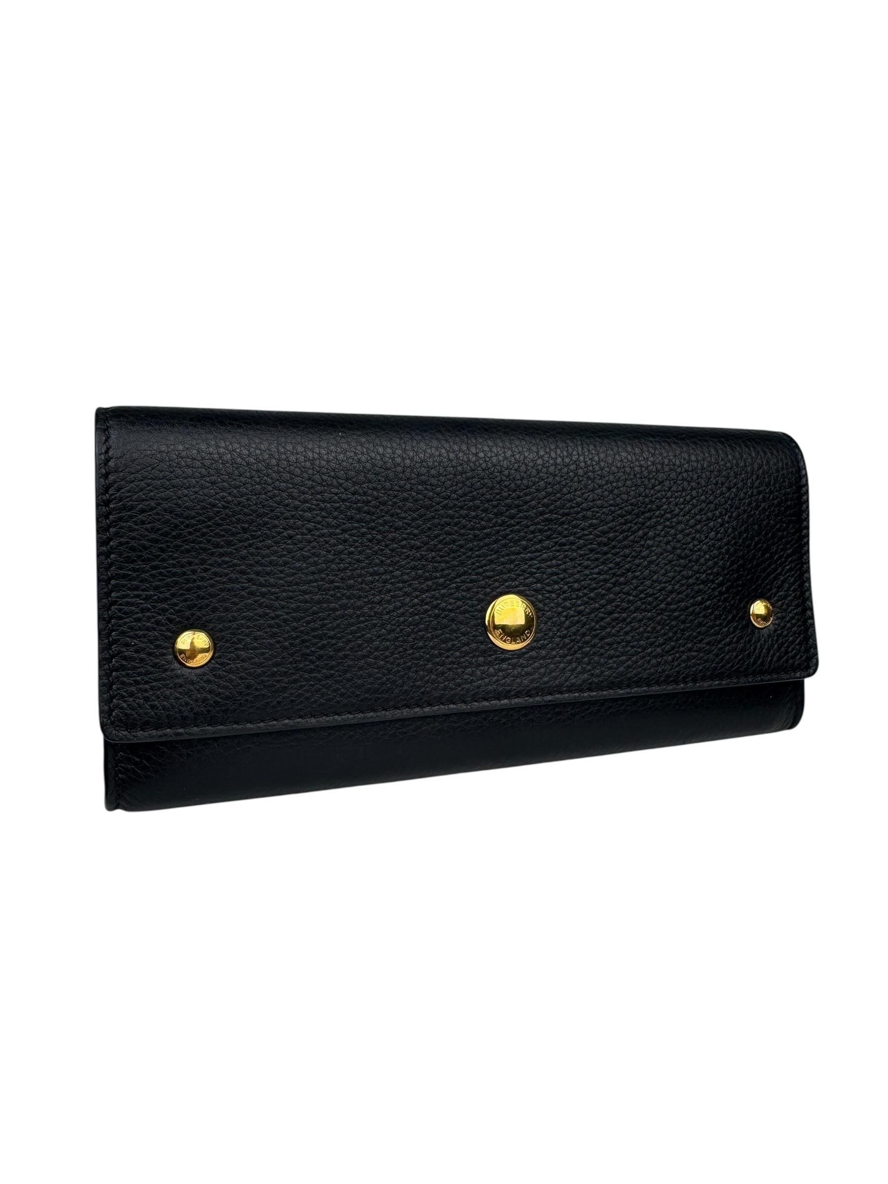 BURBERRY BLACK LEATHER WALLET