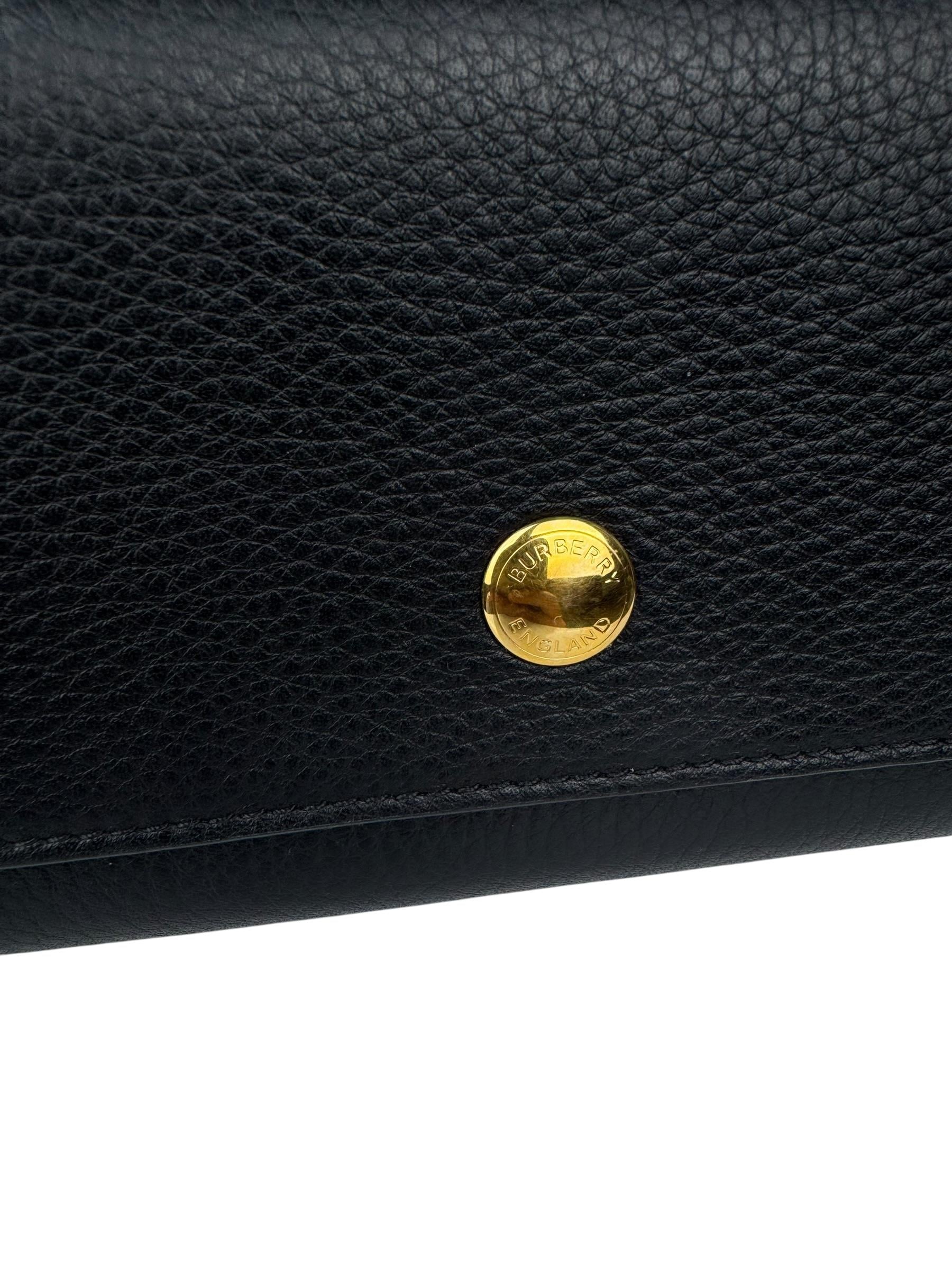 BURBERRY BLACK LEATHER WALLET
