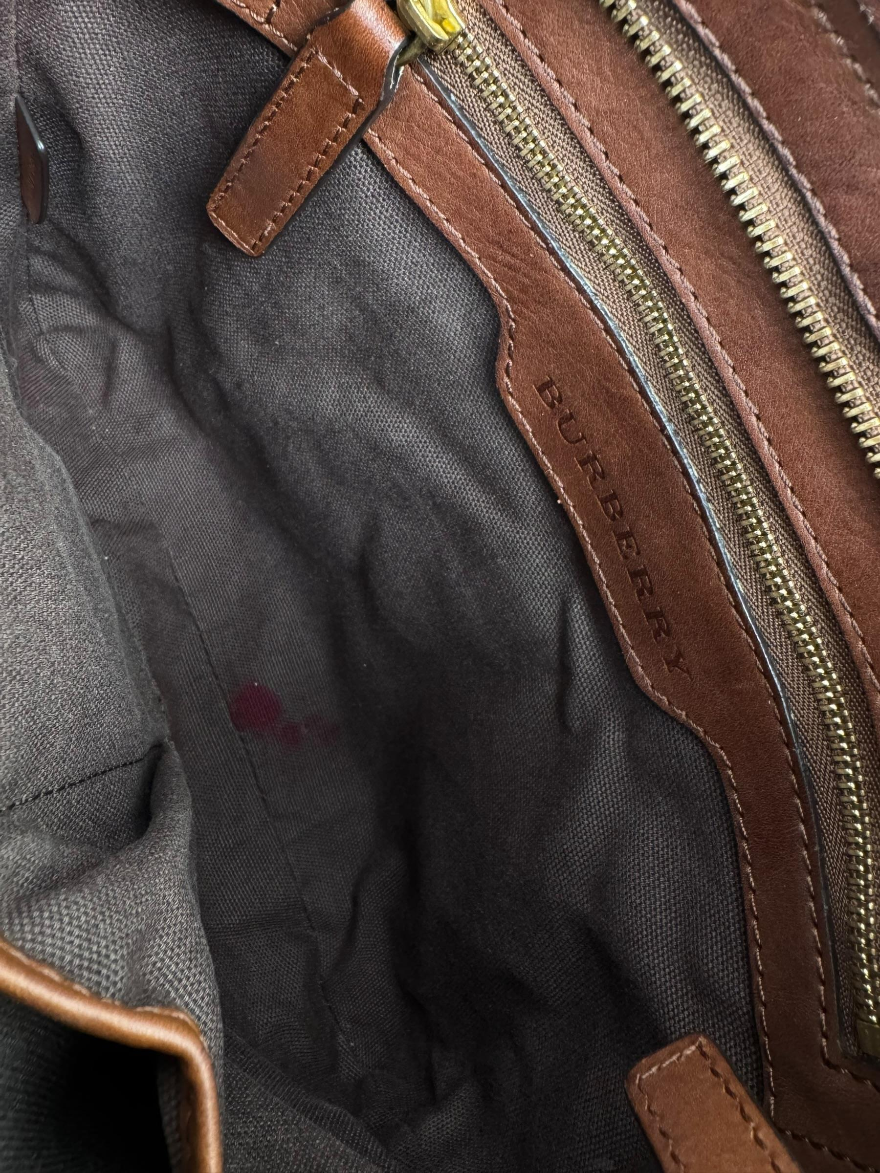 BURBERRY BROWN NOVA CHECK MESSENGER