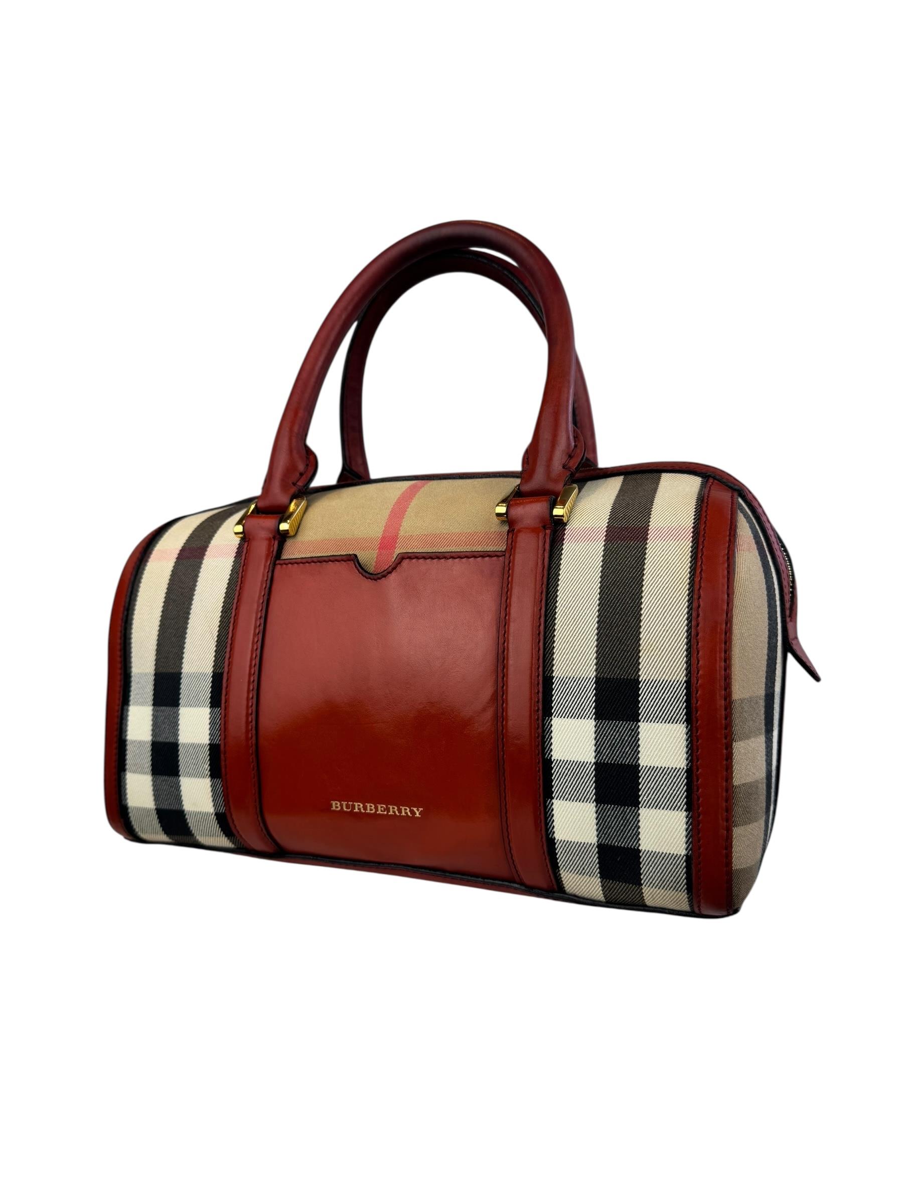 BURBERRY CANVAS CHECK ALCHESTER BAG 