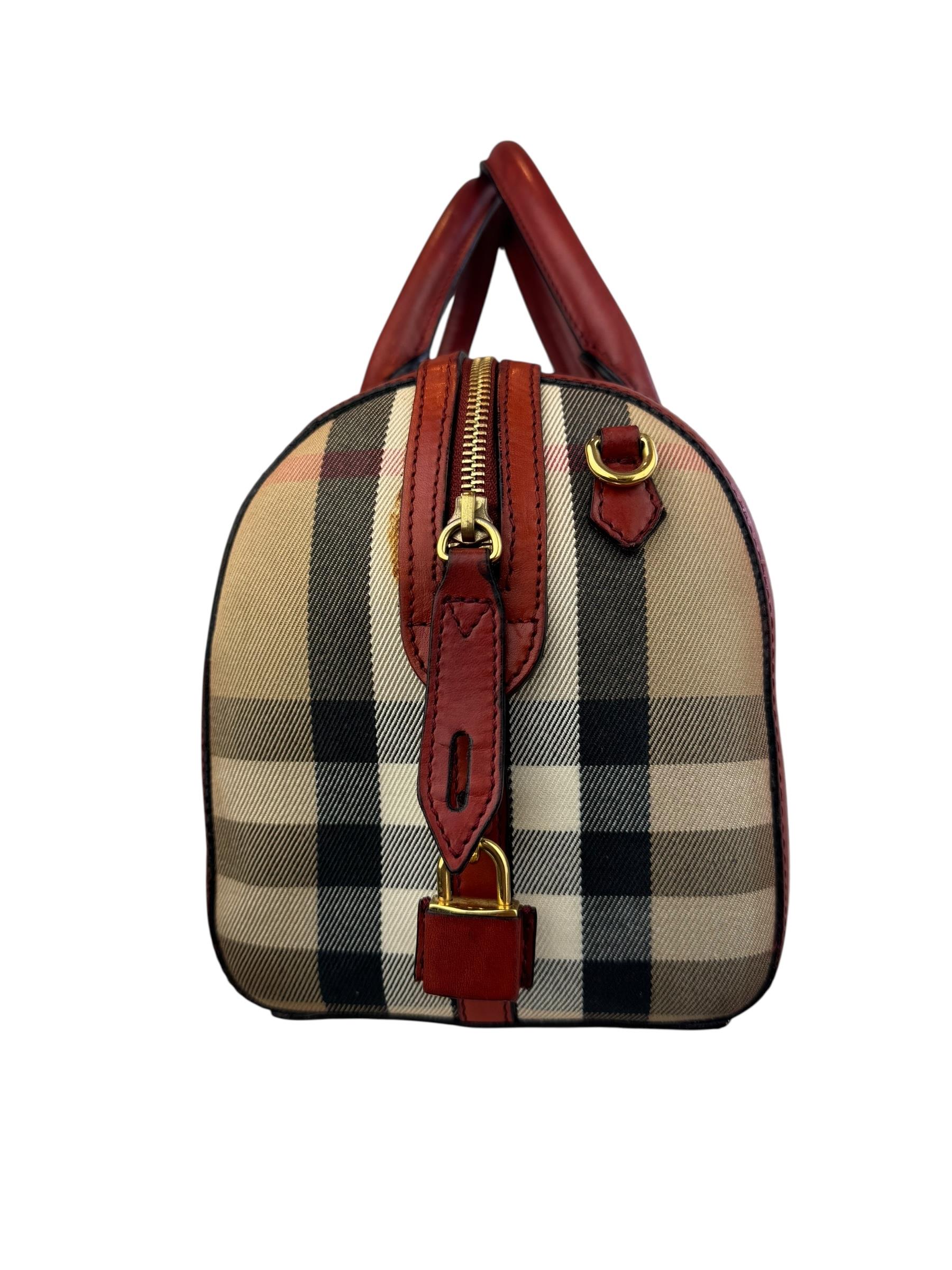BURBERRY CANVAS CHECK ALCHESTER BAG 