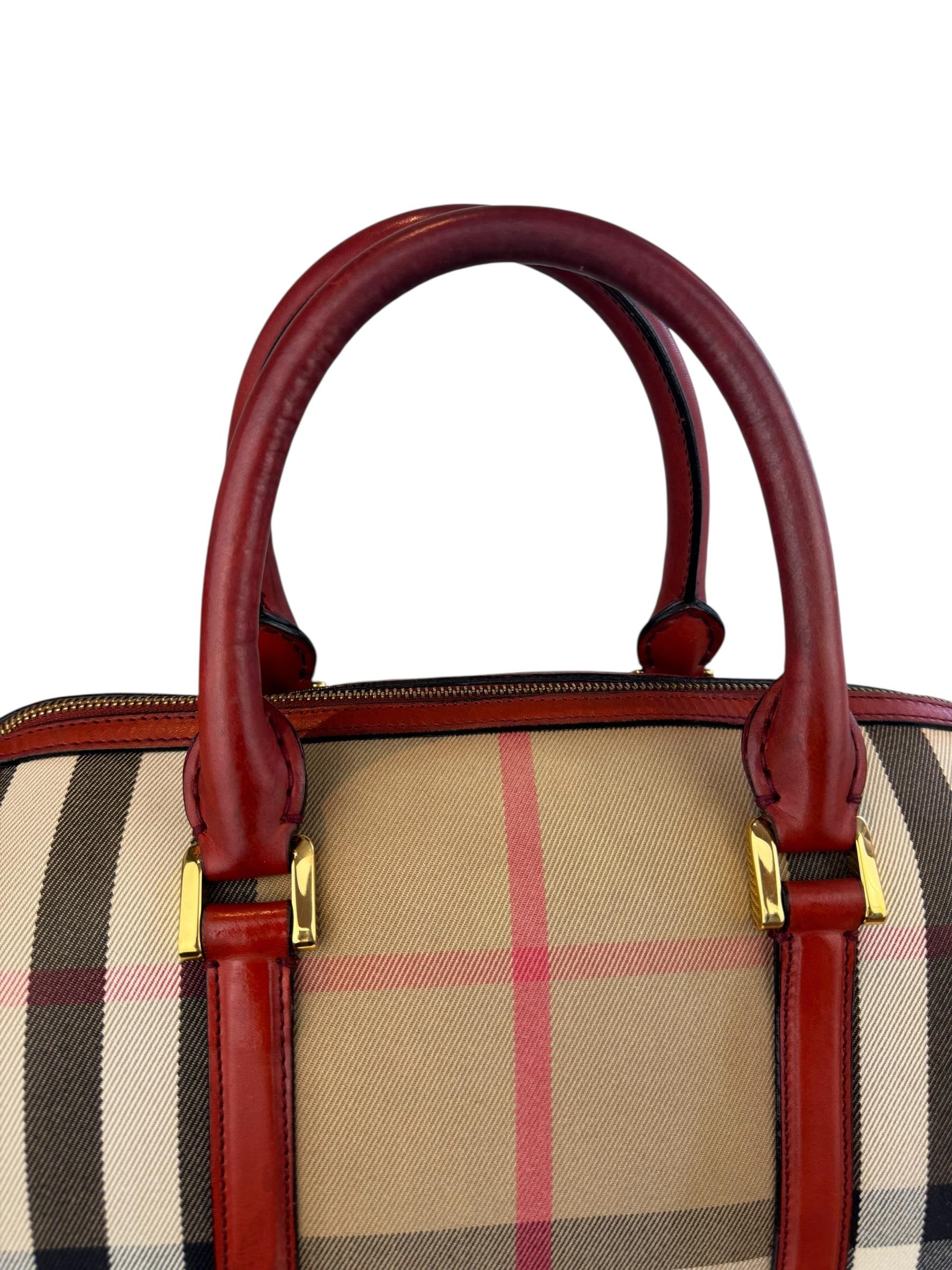 BURBERRY CANVAS CHECK ALCHESTER BAG 