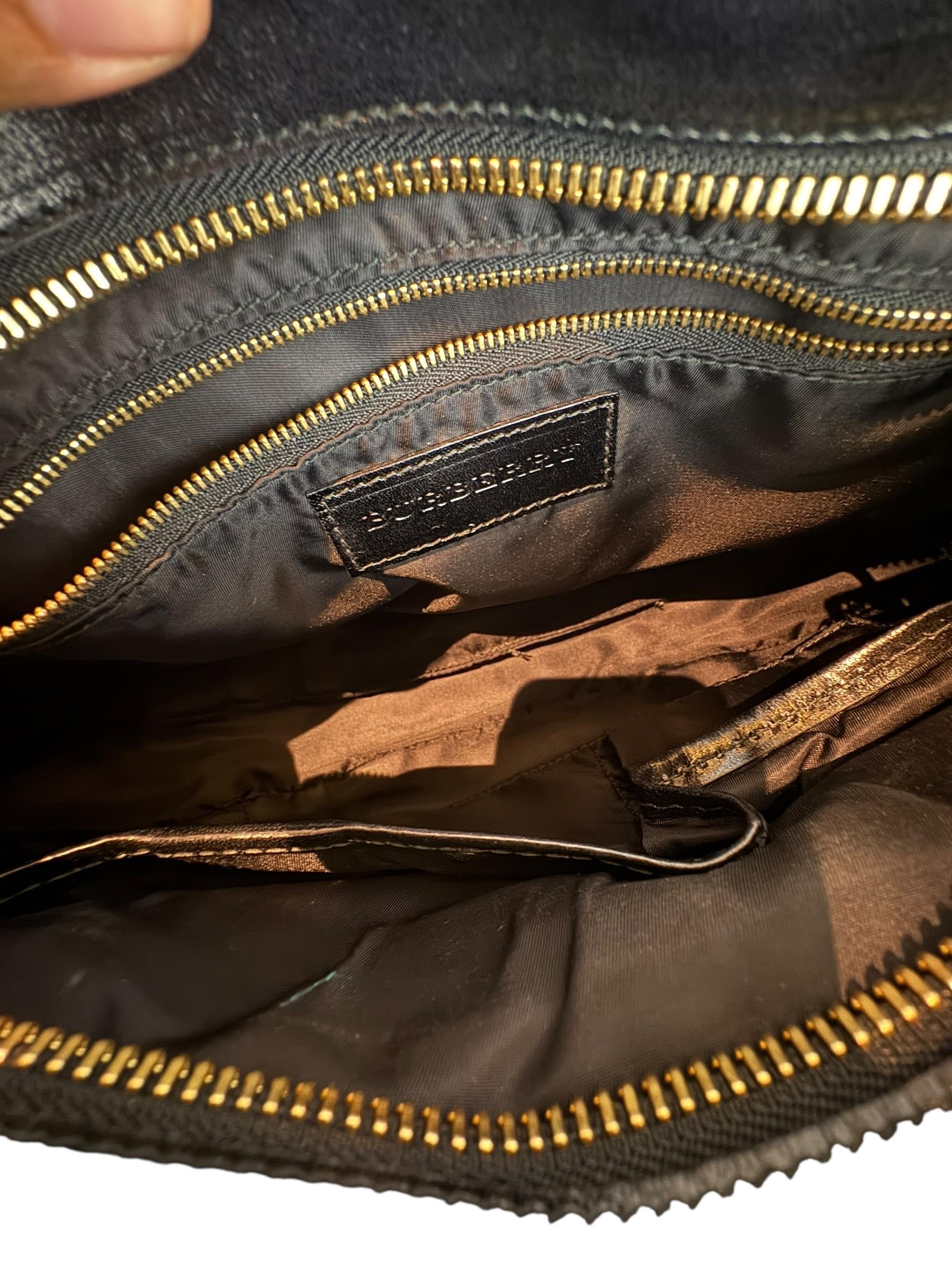 BURBERRY CANVAS NOVA CHECK SHOULDER BAG