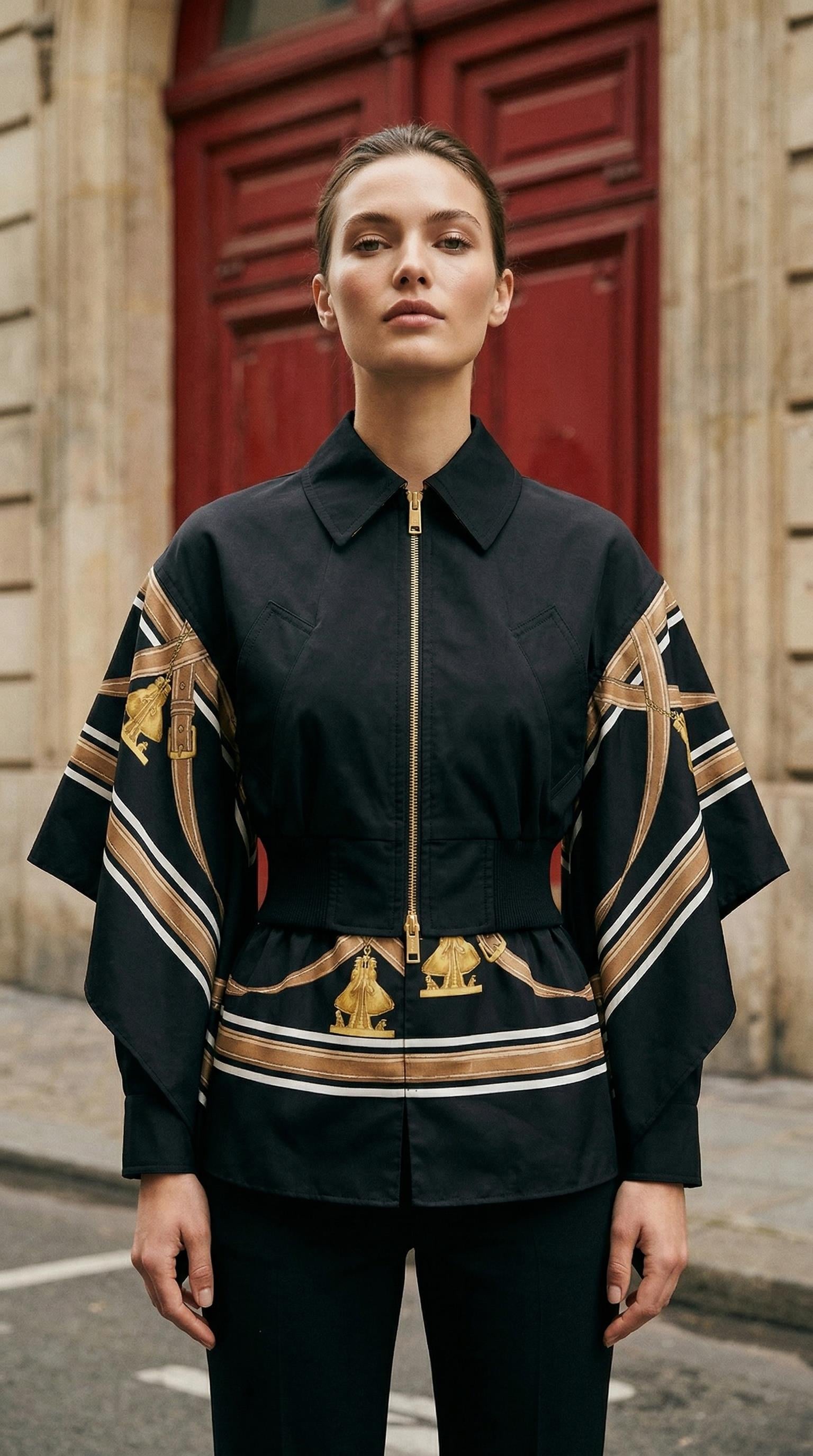 BURBERRY COTTON/SILK TWILL JACKET