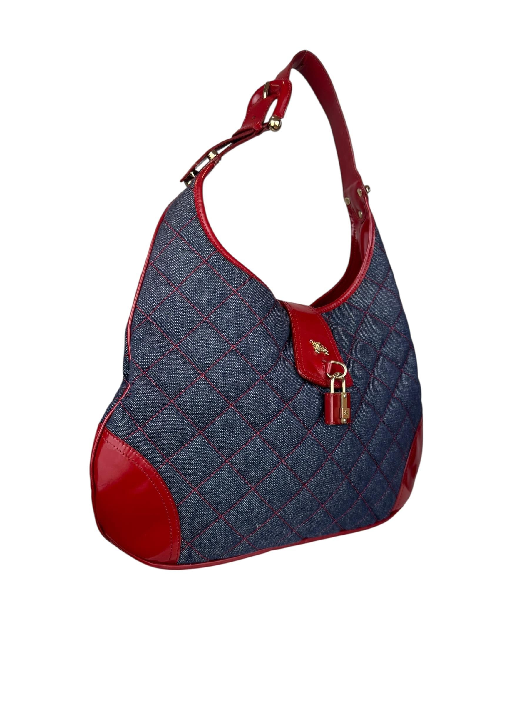 BURBERRY DENIM RED SHOULDER BAG