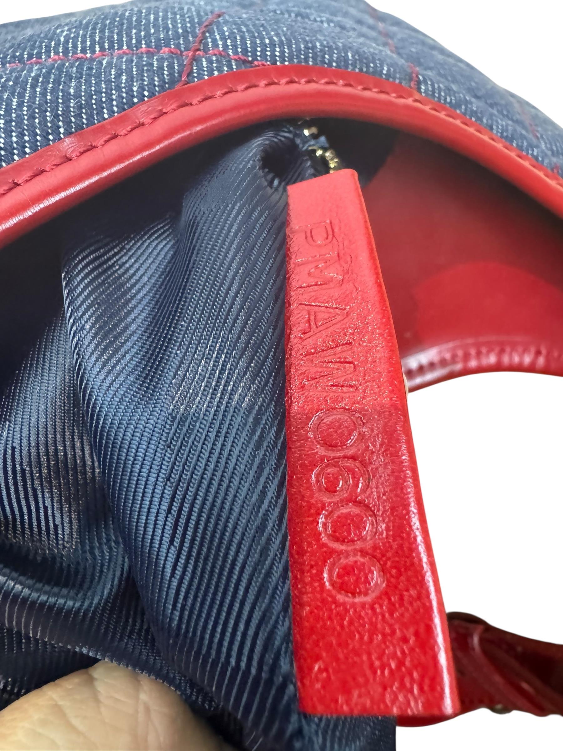 BURBERRY DENIM RED SHOULDER BAG