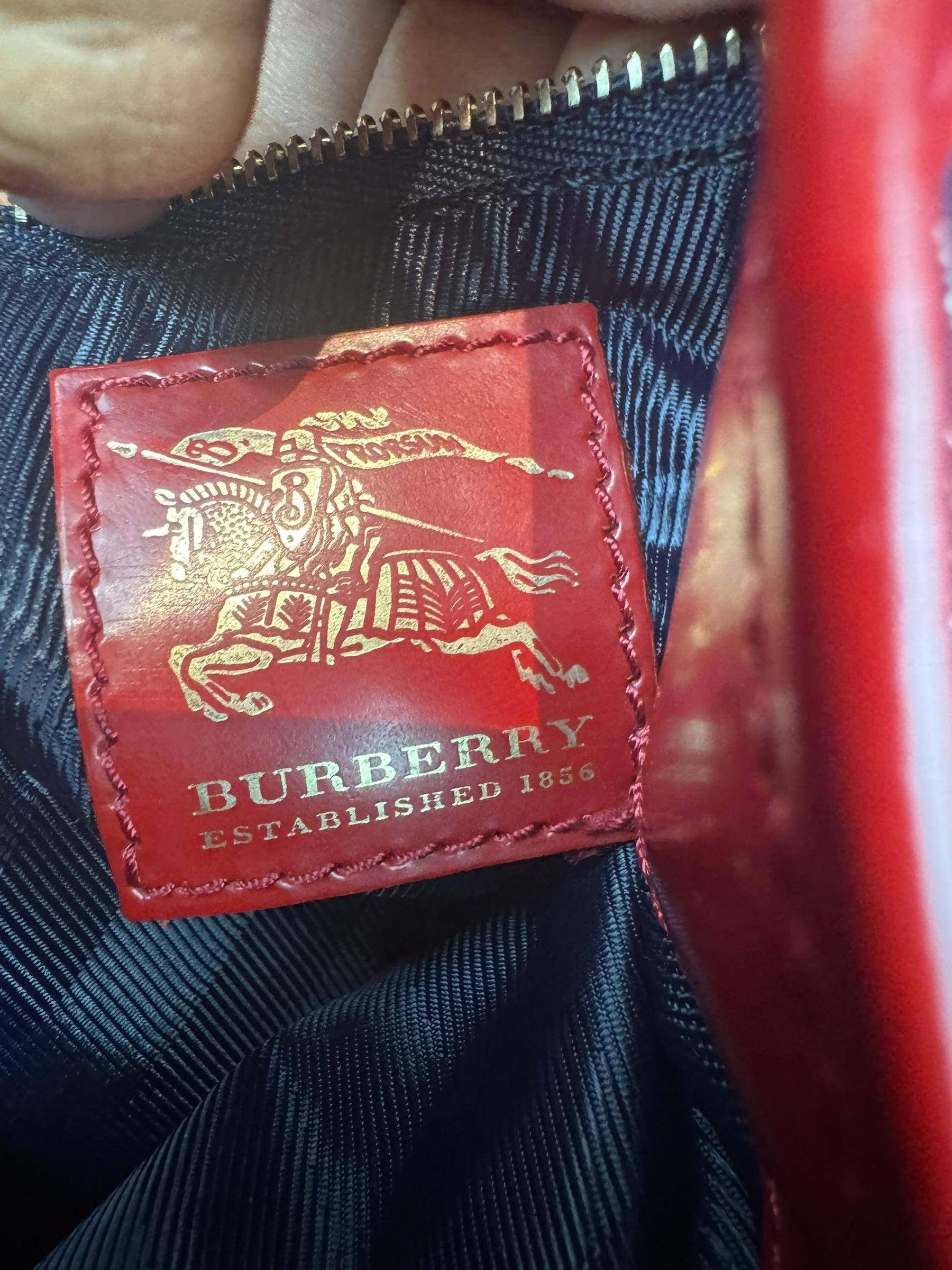 BURBERRY DENIM RED SHOULDER BAG
