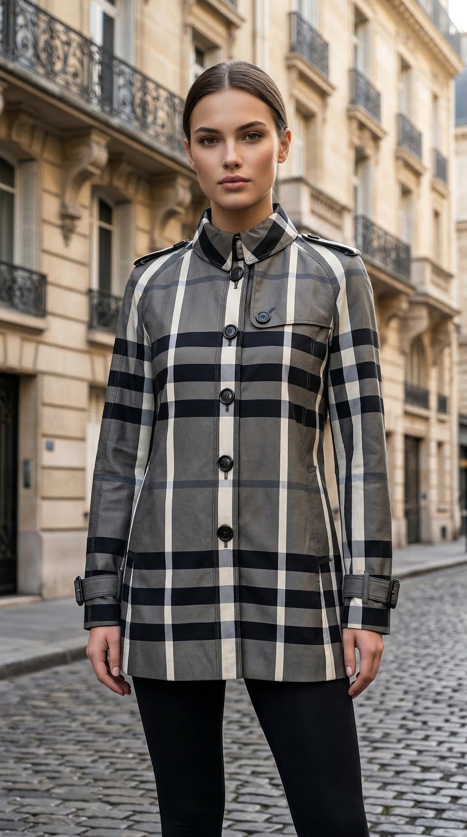 BURBERRY GRAY NOVA TRENCHCOAT