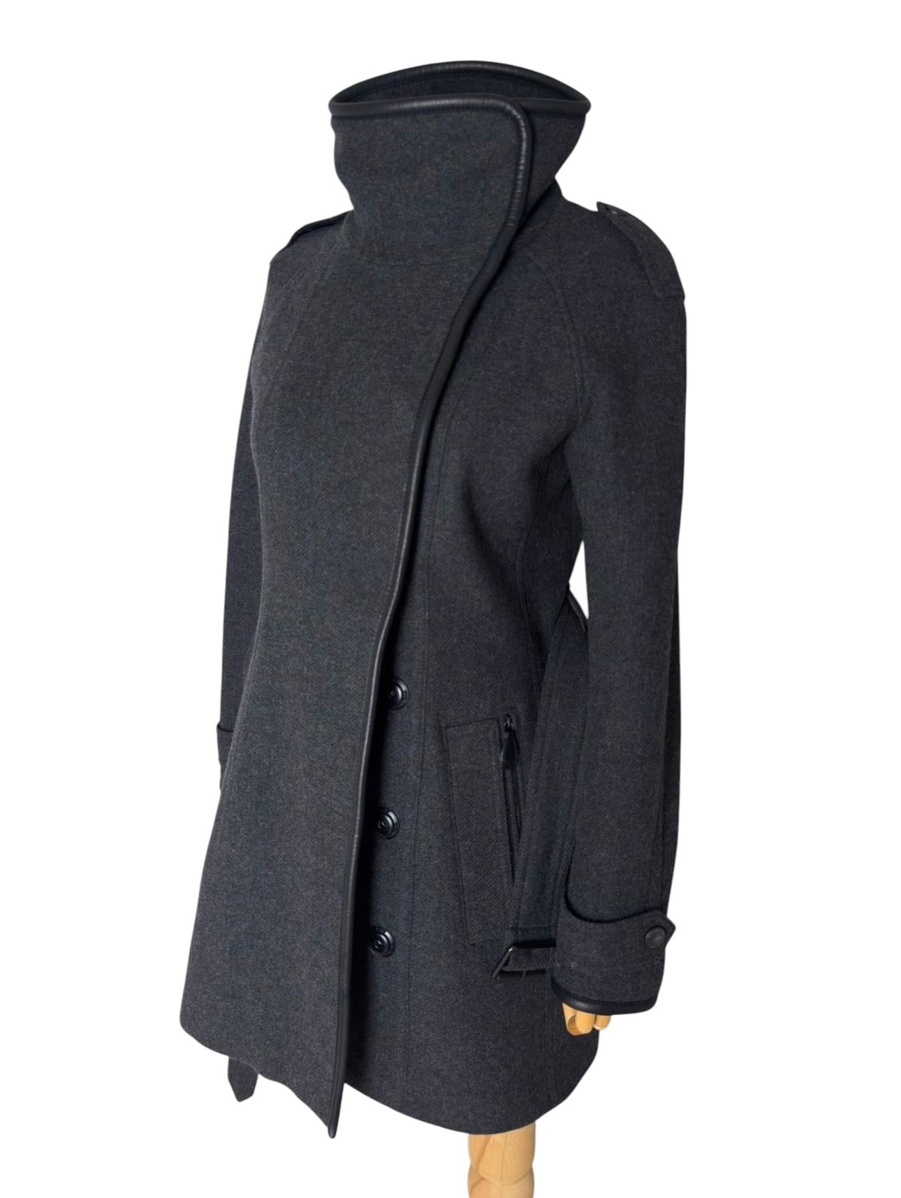 BURBERRY GRAY WOOL JACKET