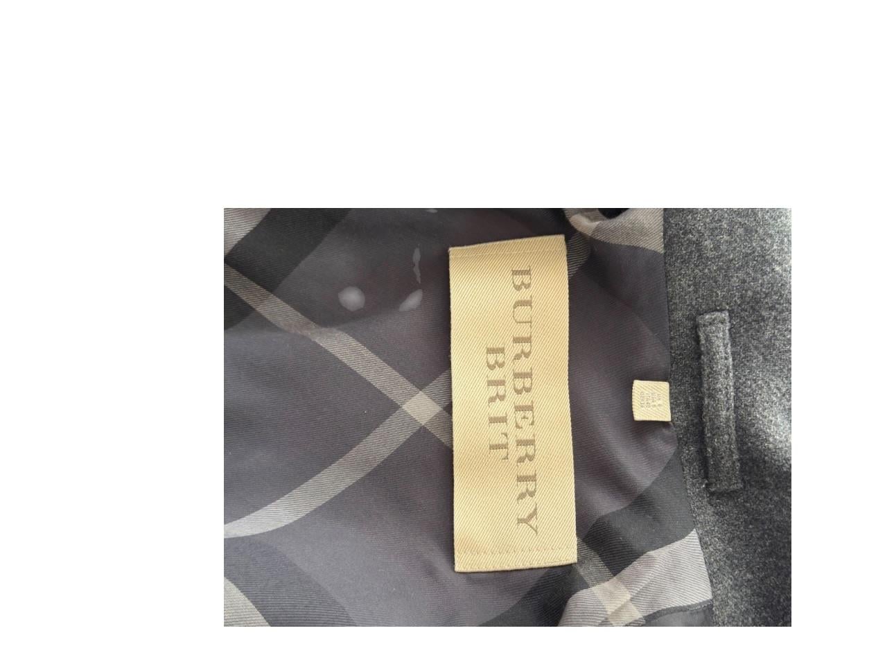 BURBERRY GRAY WOOL JACKET