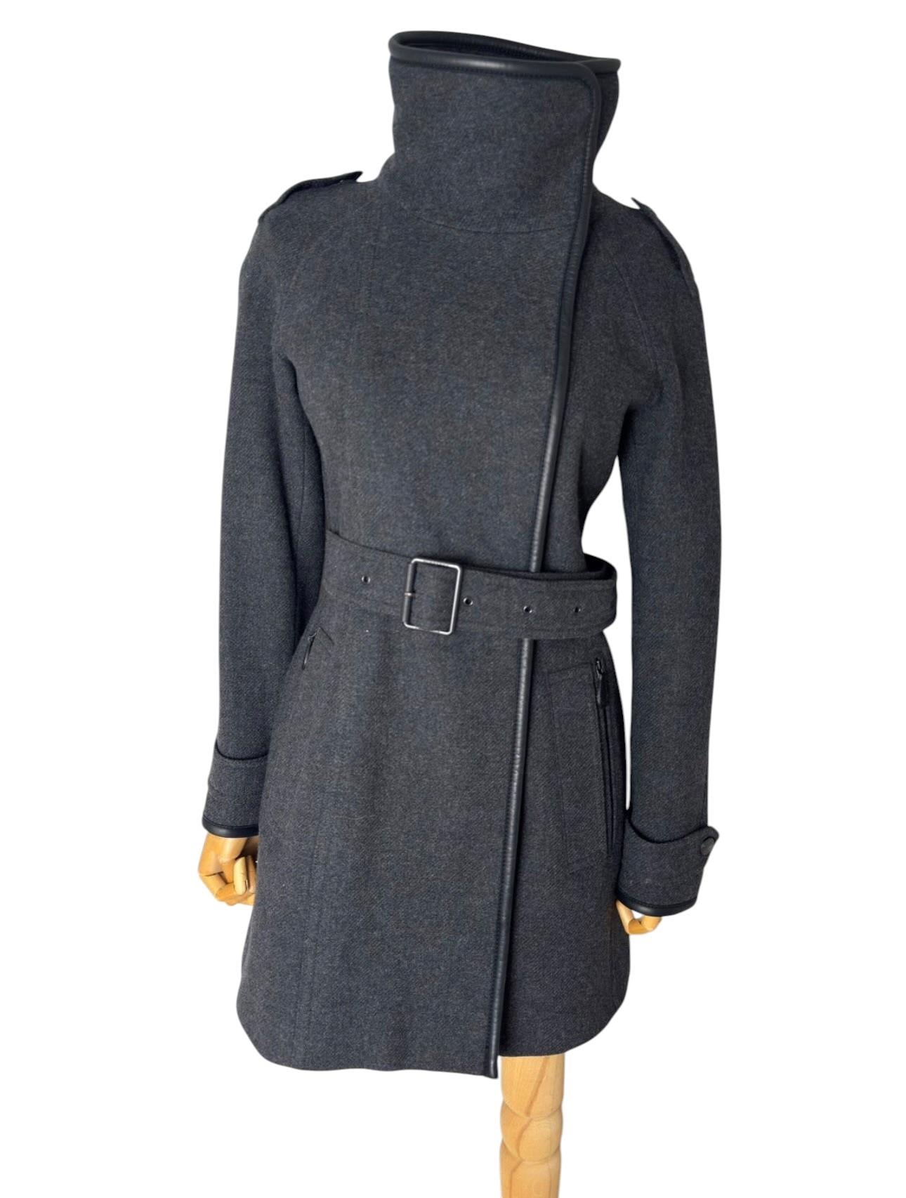 BURBERRY GRAY WOOL JACKET