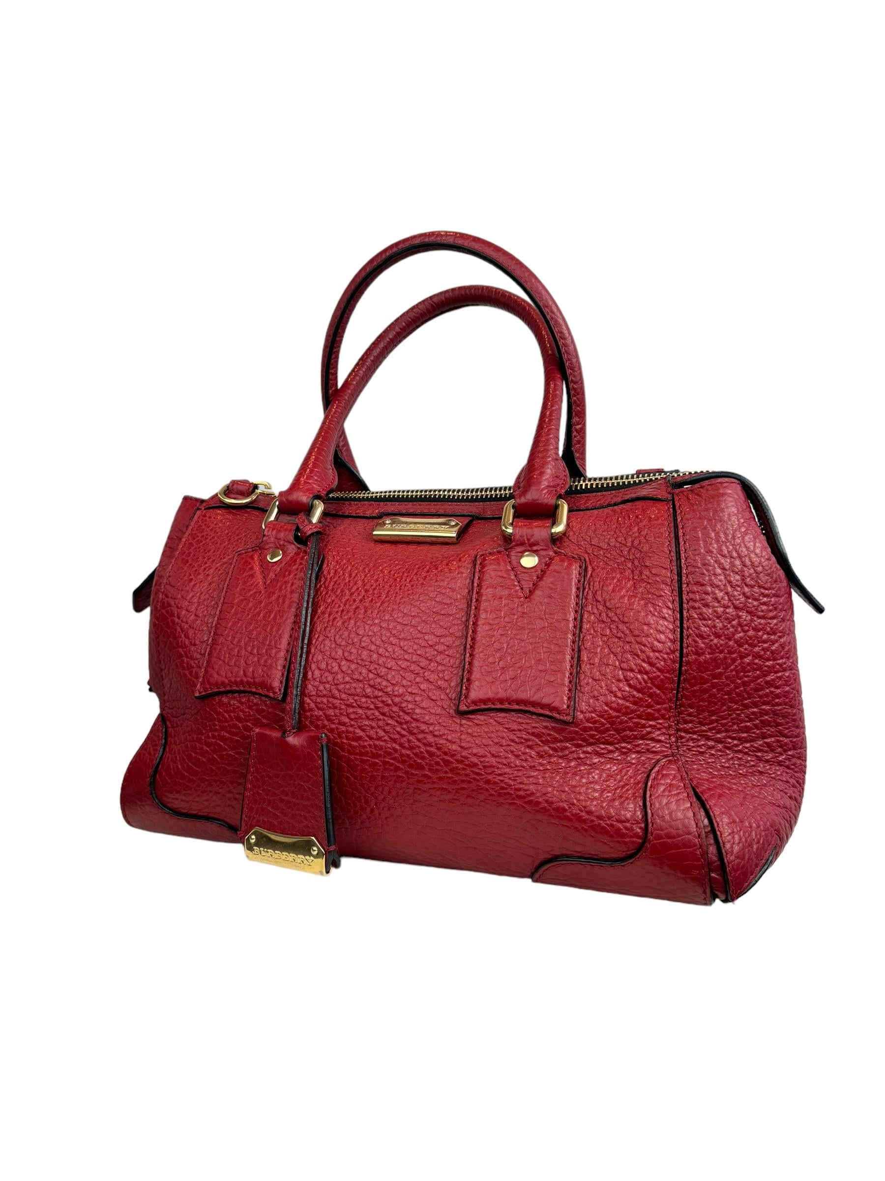 BURBERRY LEATHER TOTE BAG