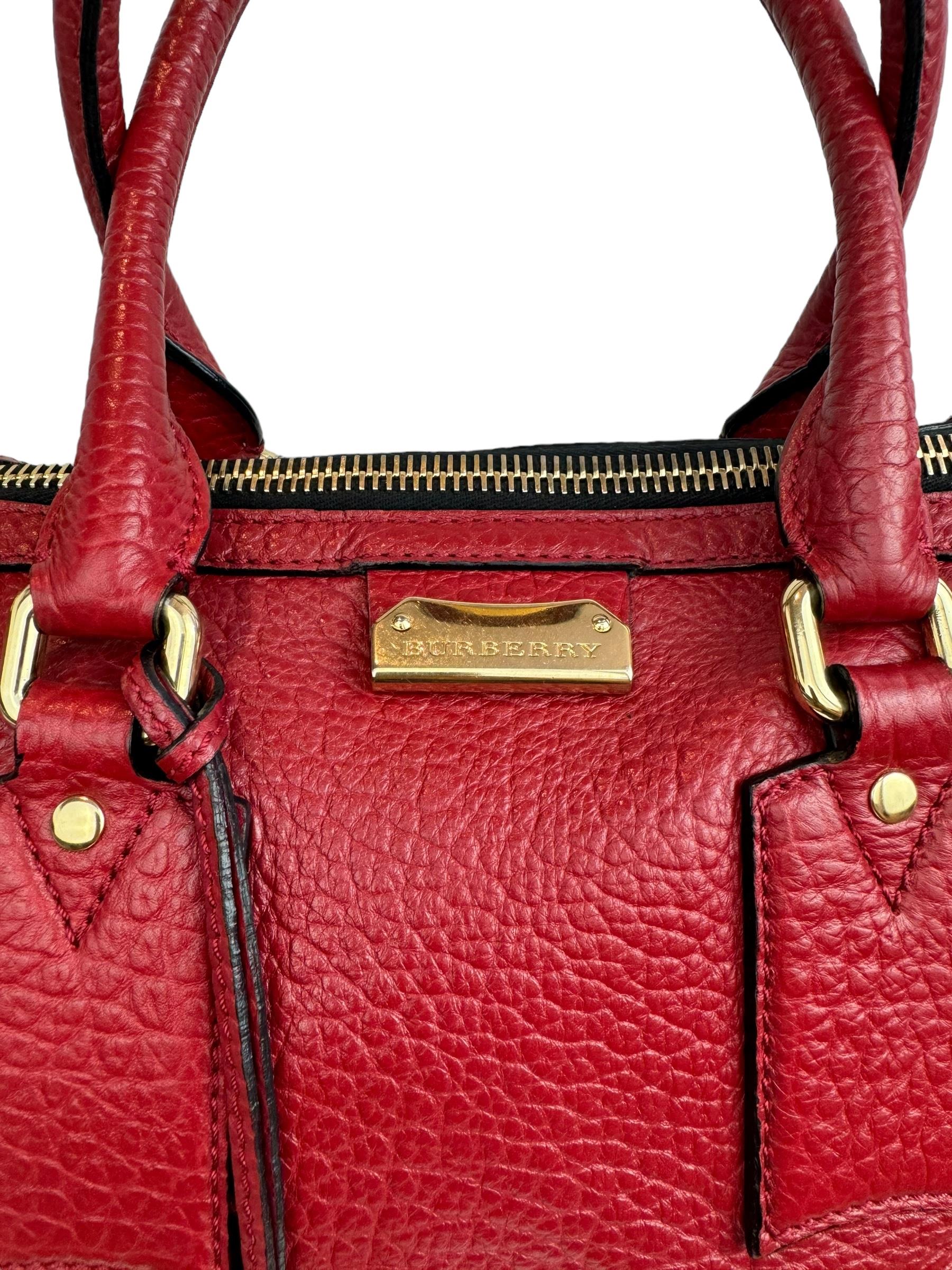 BURBERRY LEATHER TOTE BAG