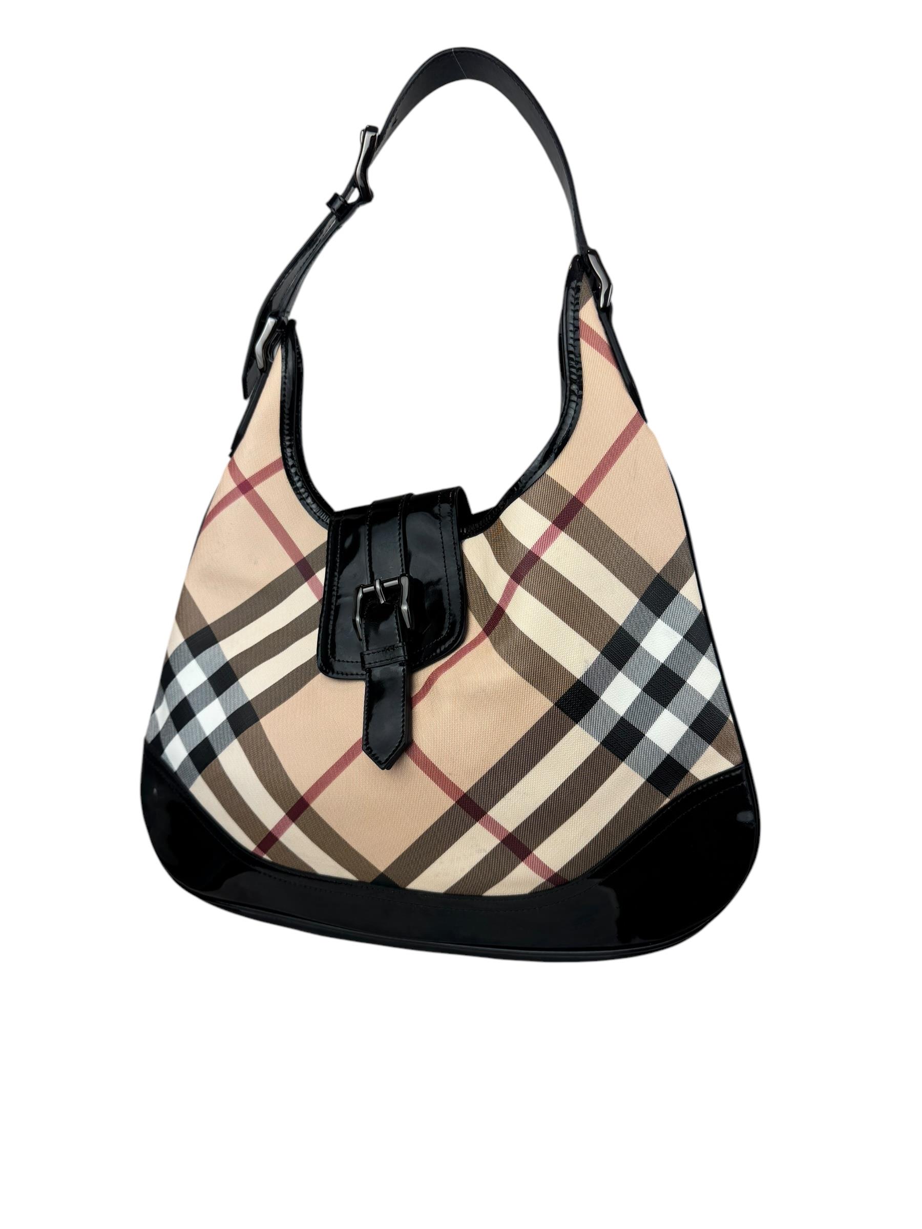 BURBERRY NOVA CHECK BROOKE HOBO BAG