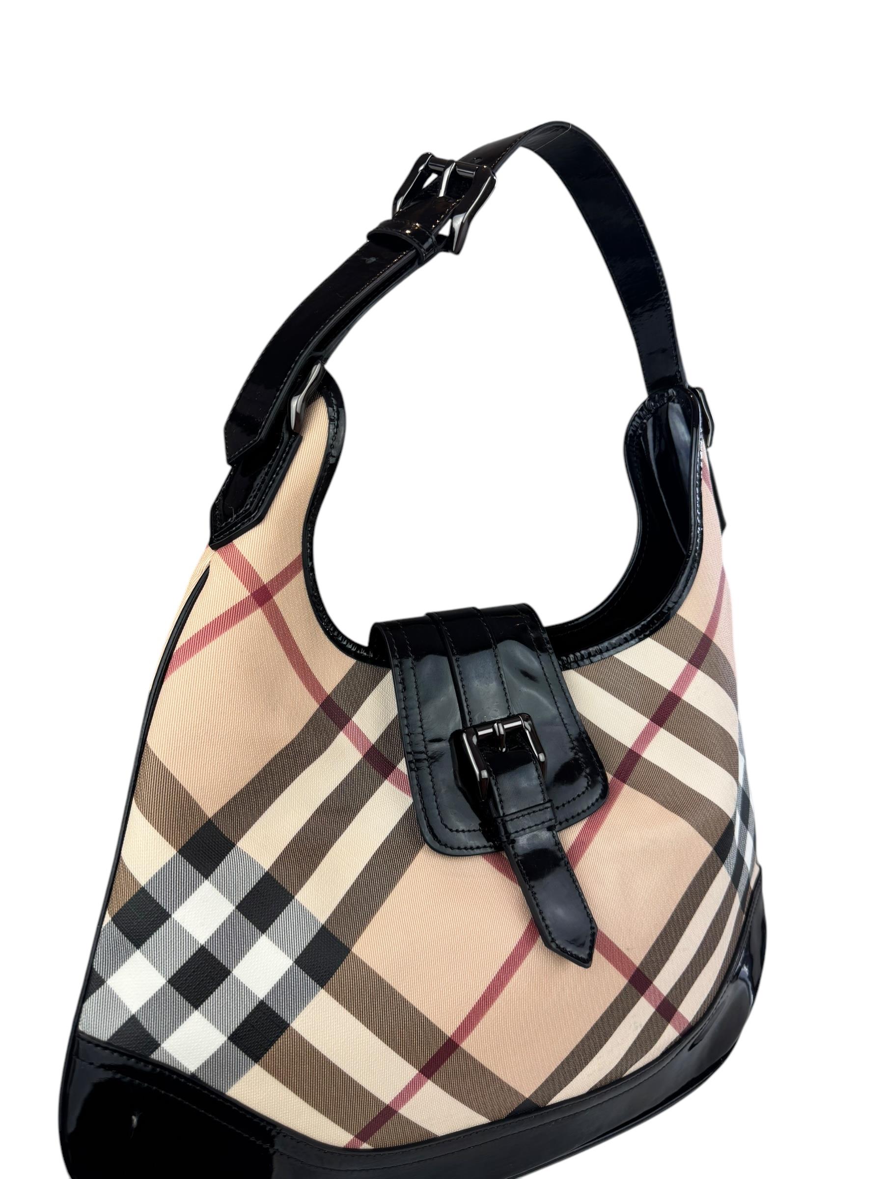 BURBERRY NOVA CHECK BROOKE HOBO BAG