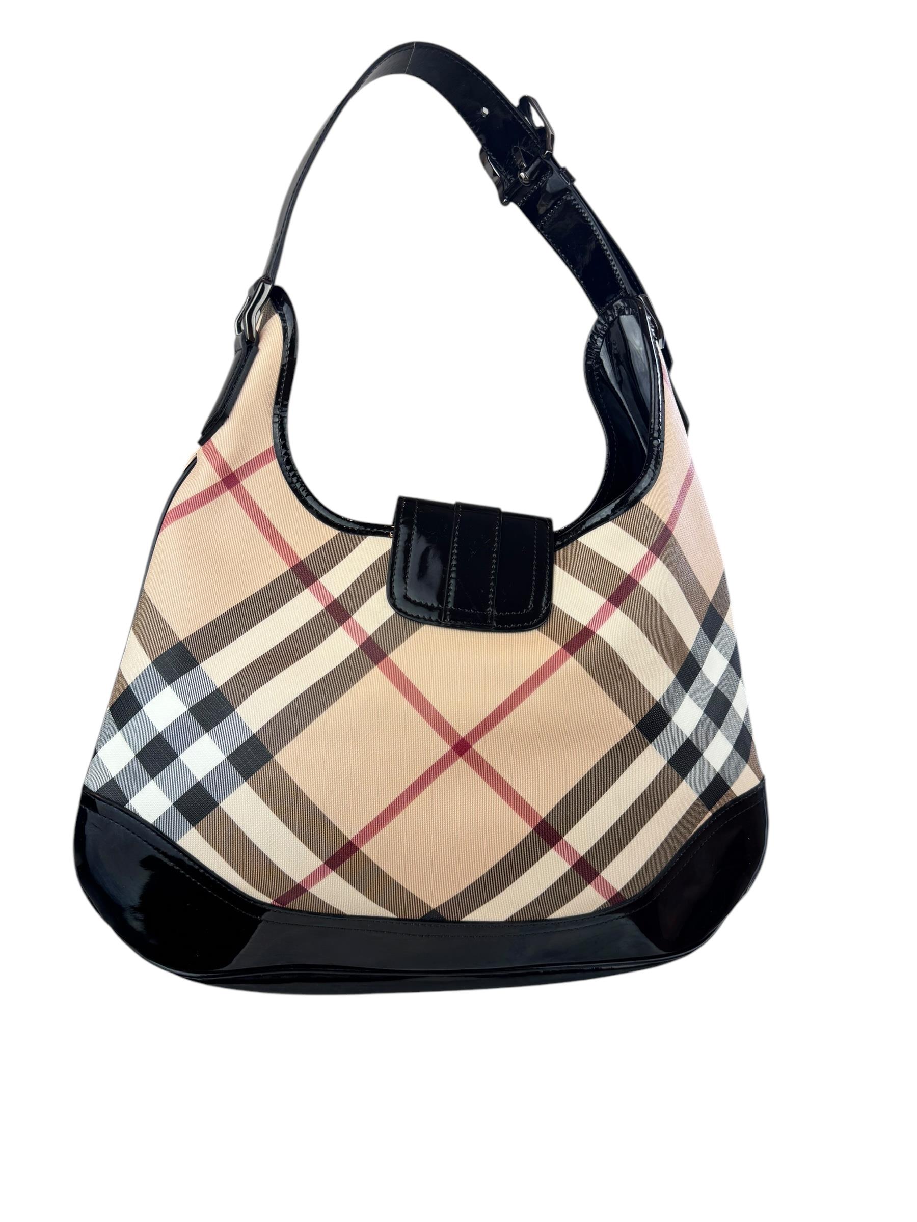 BURBERRY NOVA CHECK BROOKE HOBO BAG