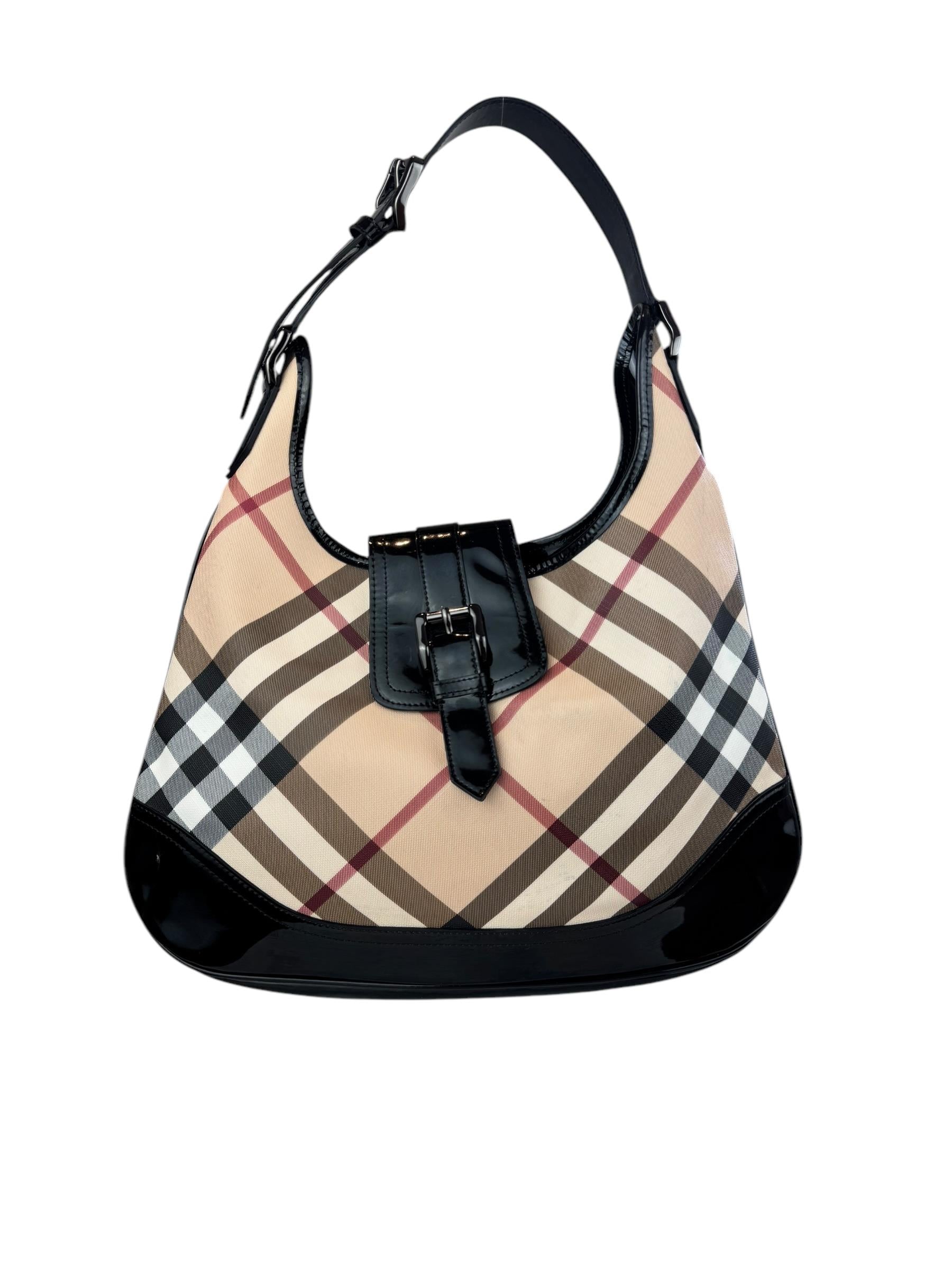 BURBERRY NOVA CHECK BROOKE HOBO BAG