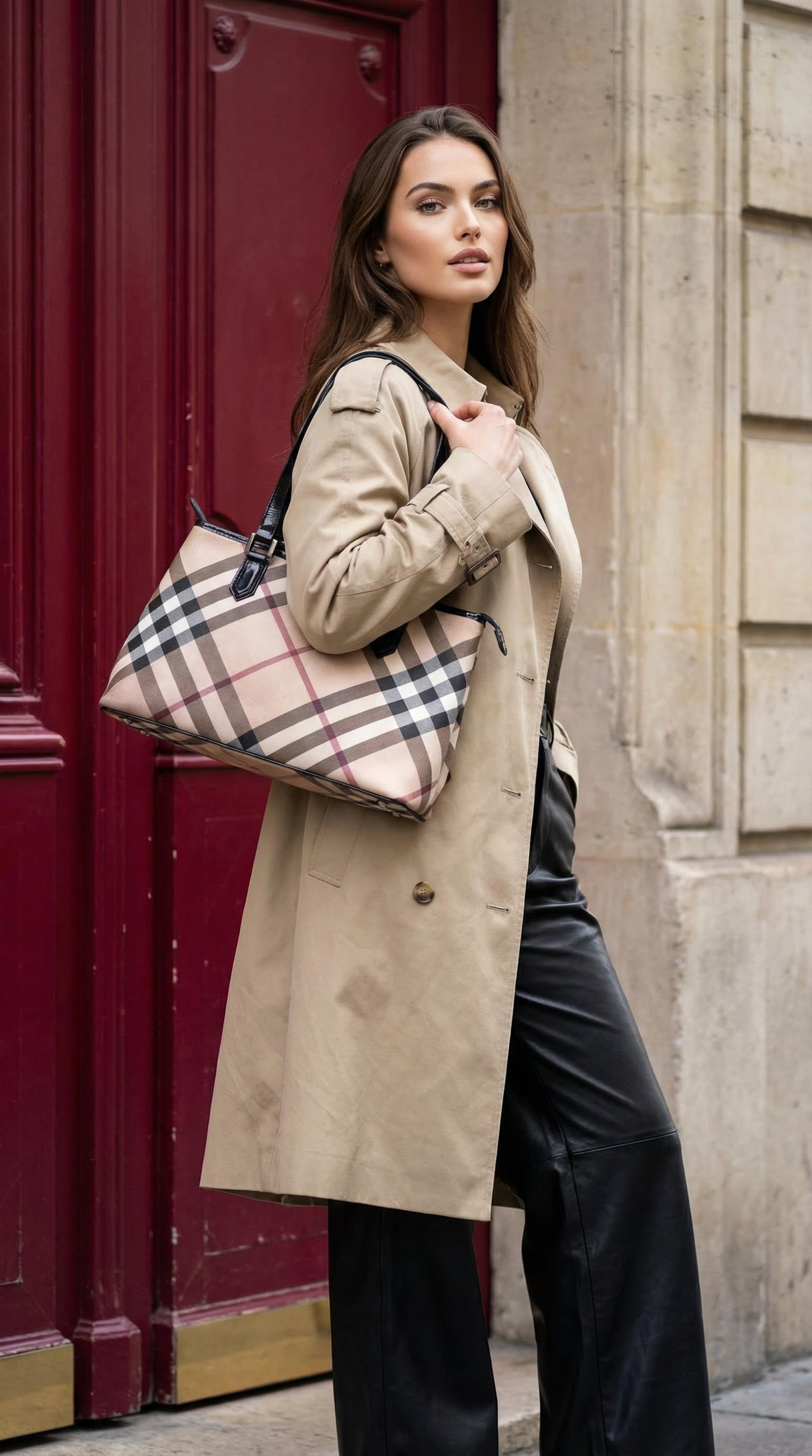 BURBERRY NOVA CHECK TOTE BAG