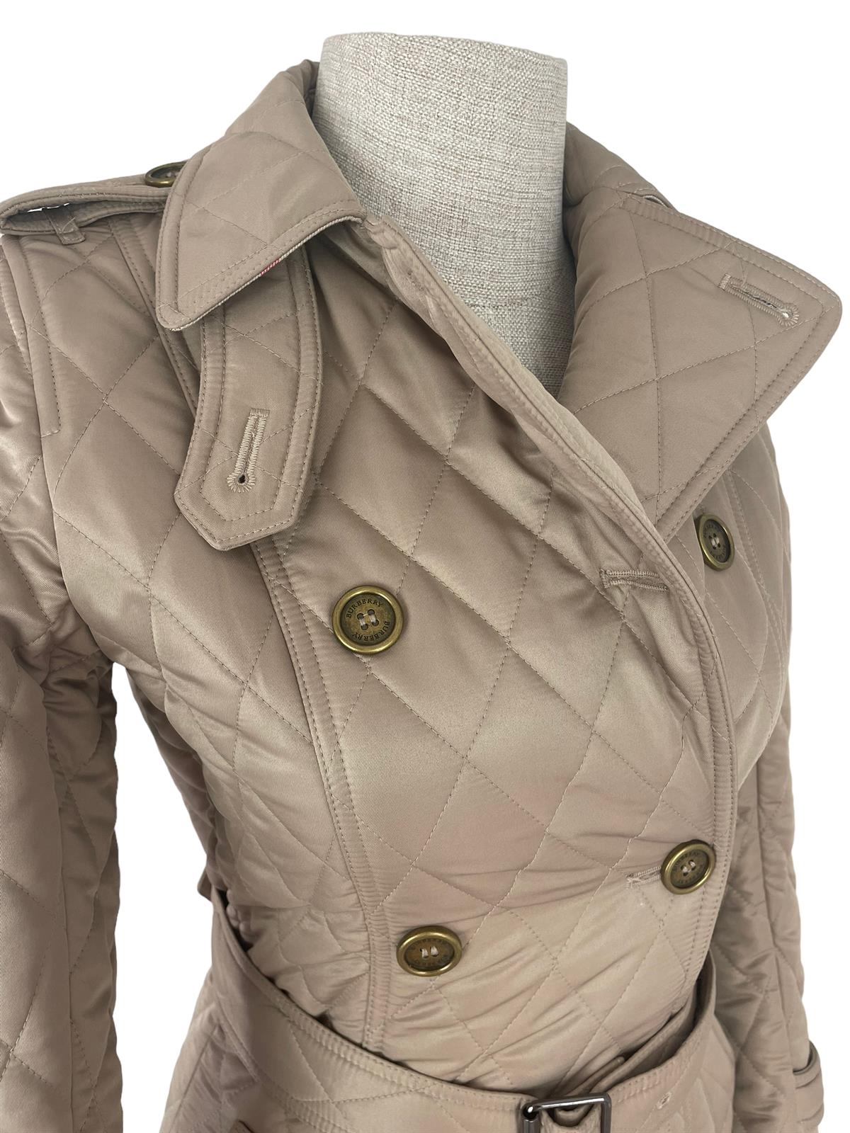 BURBERRY QUILTED BEIGE TRENCH COAT