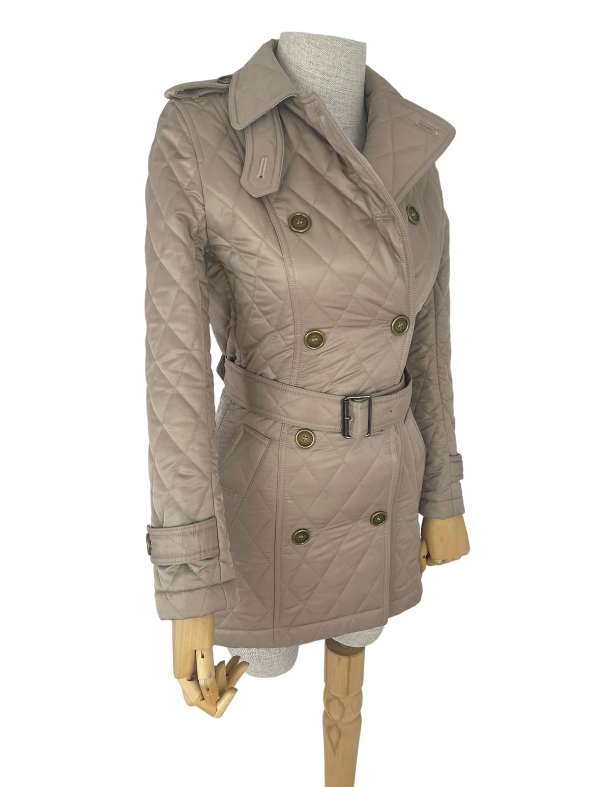 BURBERRY QUILTED BEIGE TRENCH COAT