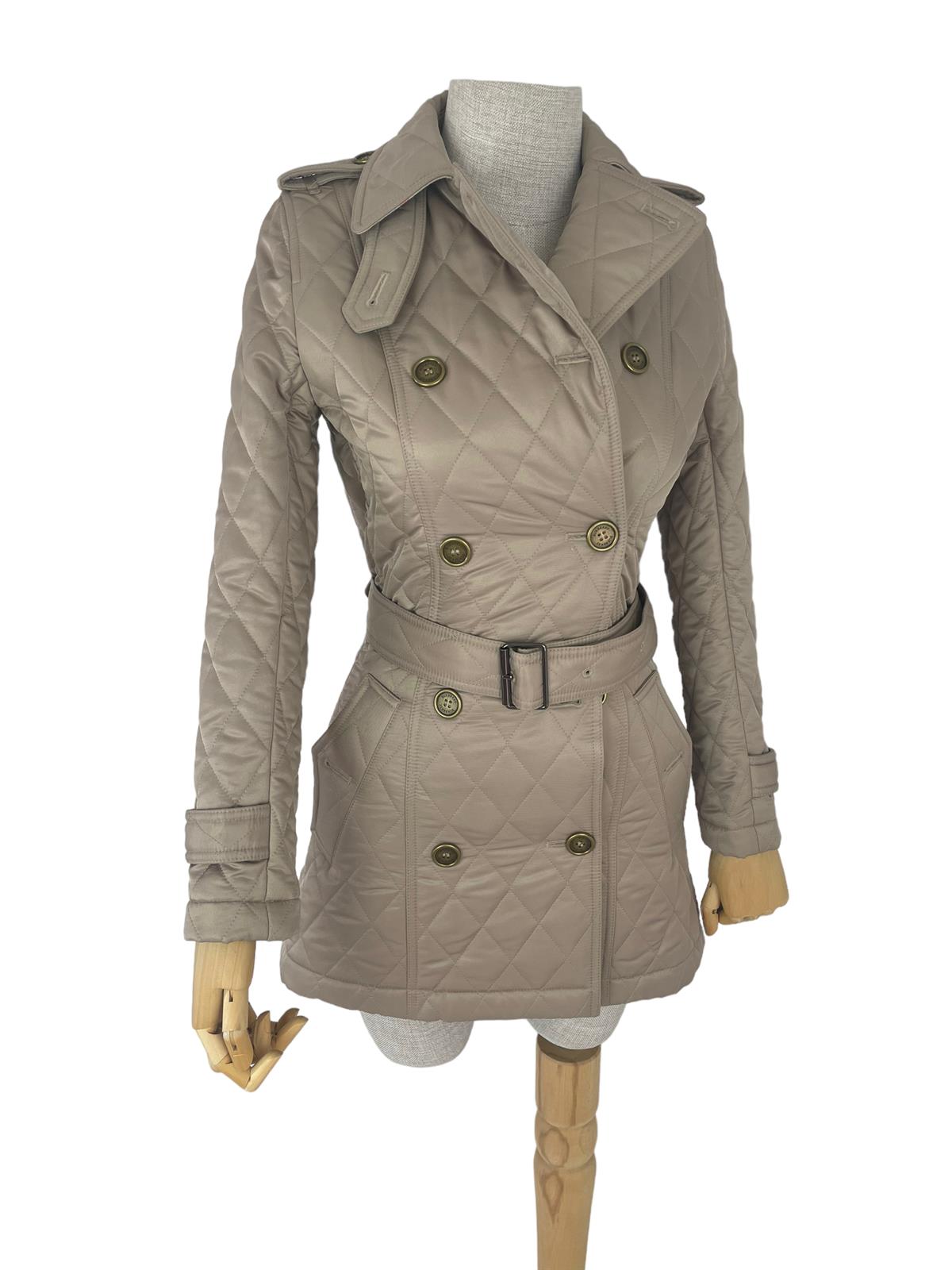 BURBERRY QUILTED BEIGE TRENCH COAT