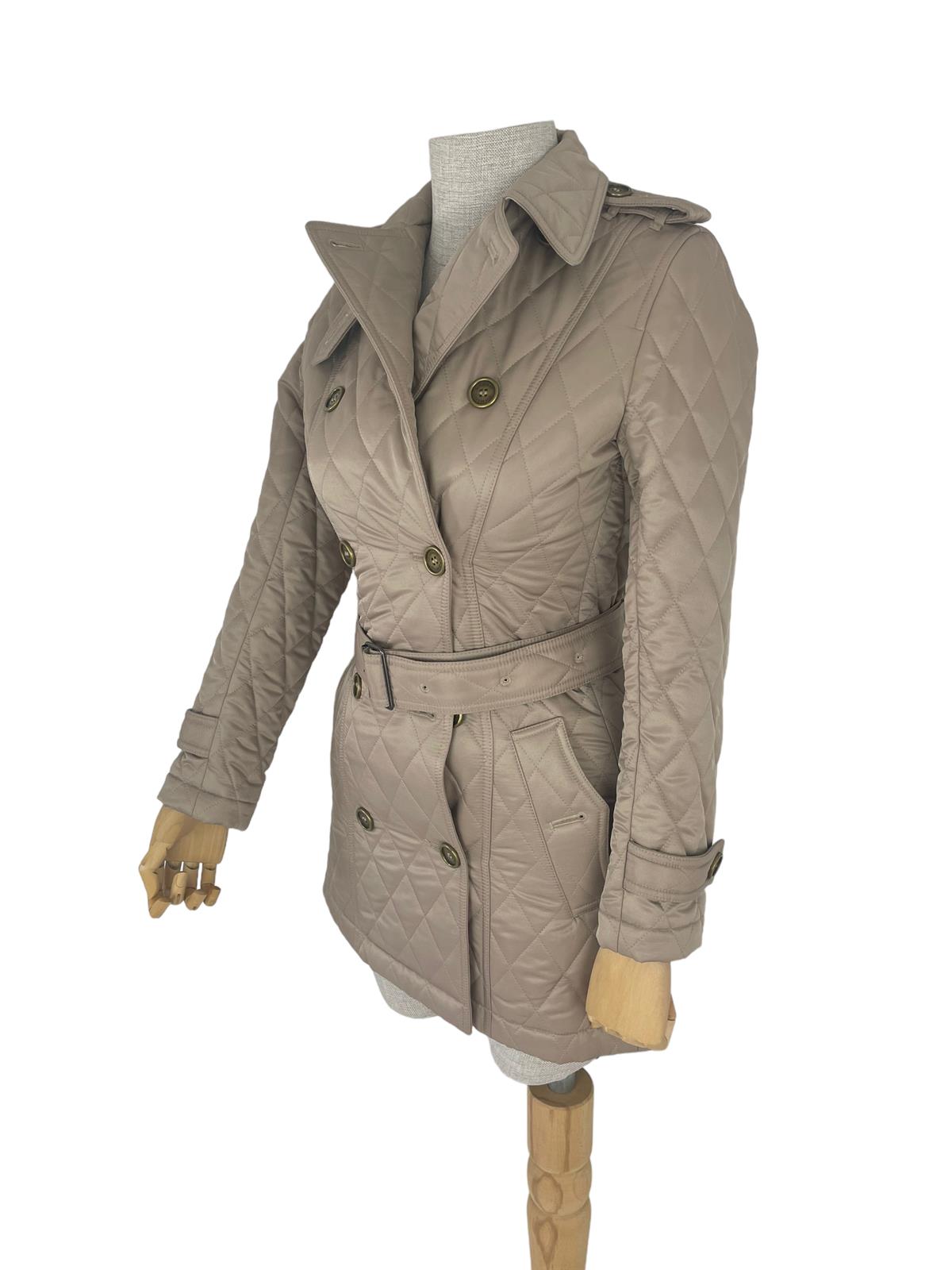 BURBERRY QUILTED BEIGE TRENCH COAT