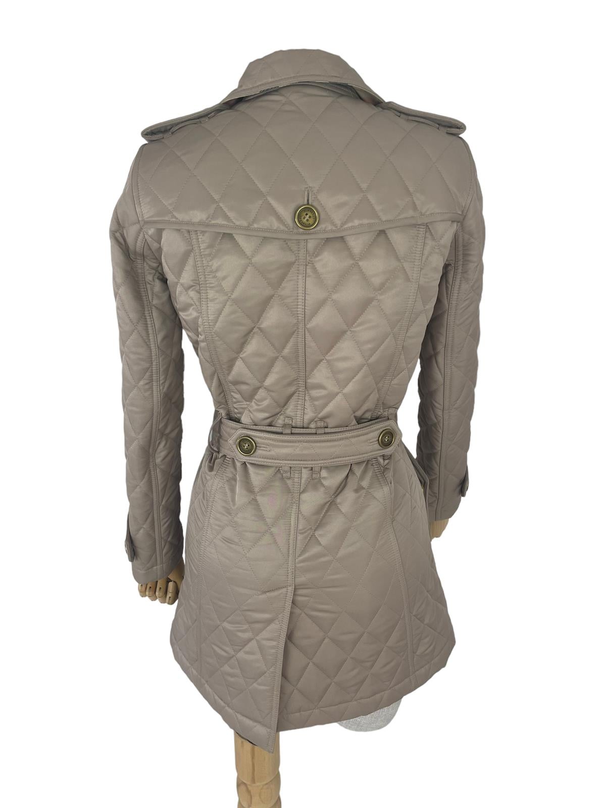 BURBERRY QUILTED BEIGE TRENCH COAT