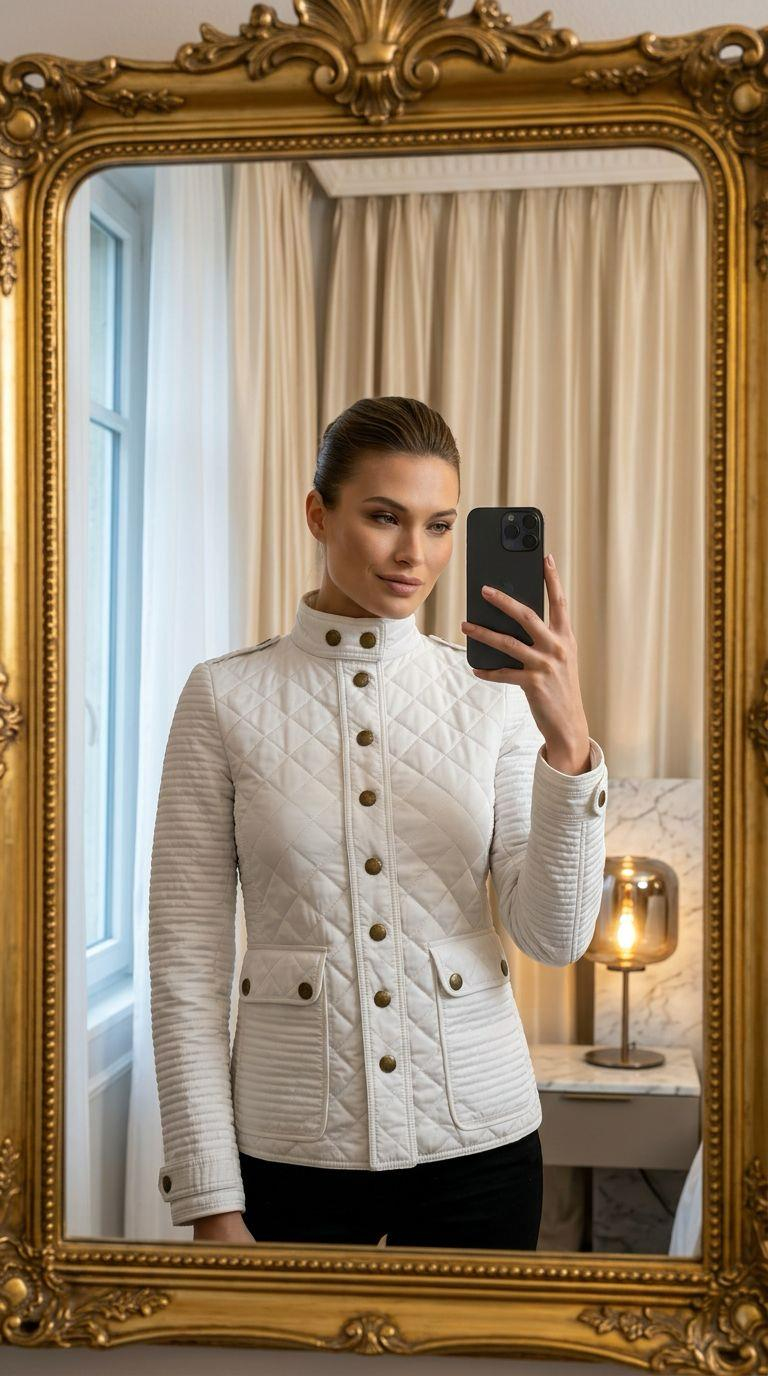 BURBERRY WHITE BRITT JACKET