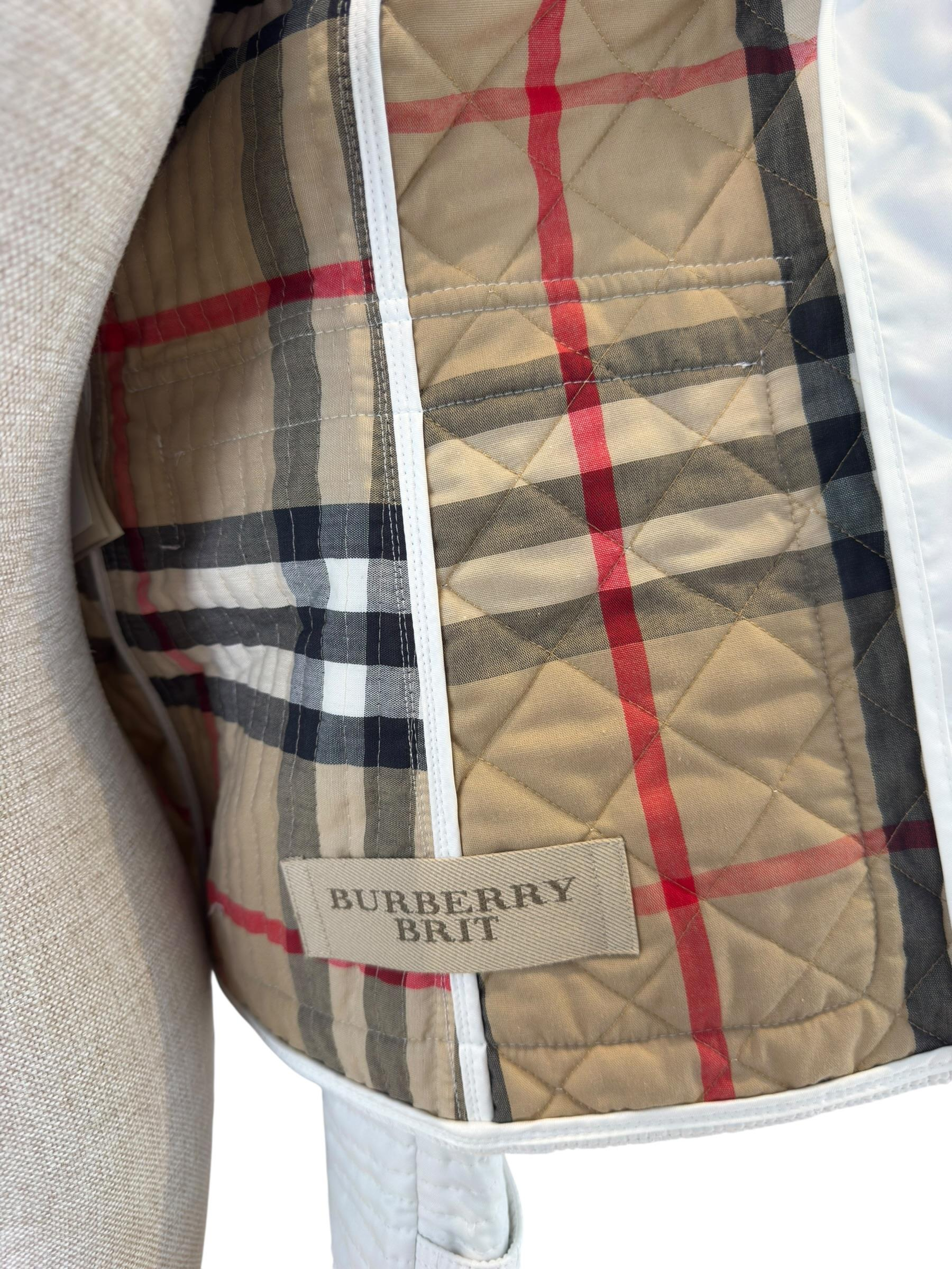 BURBERRY WHITE BRITT JACKET