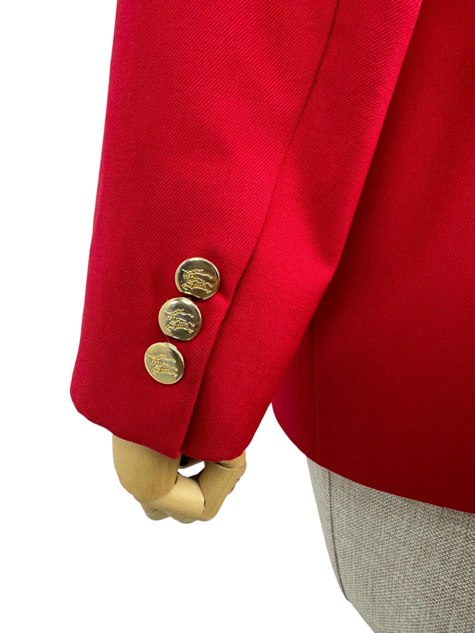 BURBERRYS RED BLAZER JACKET