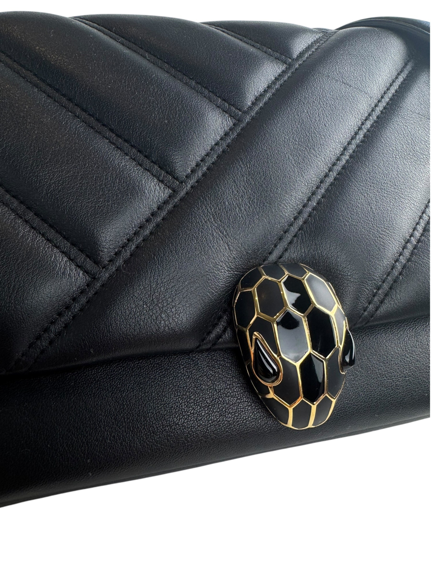BVLGARI BLACK SERPENTI CABOCHON BAG