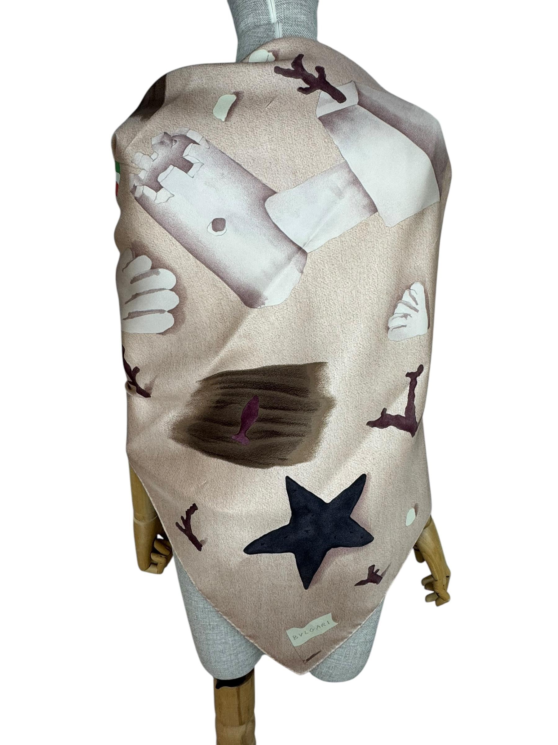 BVLGARI DAVID PIZZIGONI SILK SCARF